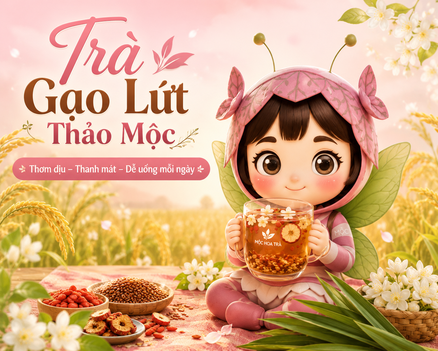 Trà Gạo Lứt Thảo Mộc Là Gì? Uống Đúng Cách Để Cảm Thấy Nhẹ Nhàng Mỗi Ngày