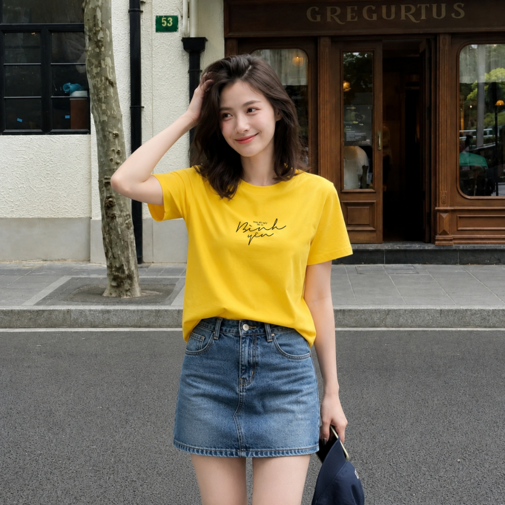 [Form Rộng] Áo phông chữ 'Mong mỗi ngày đều là Bình yên' - Loza RT8638_thumbnail_3