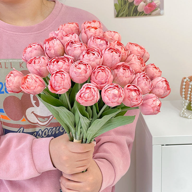 Combo 10 Bông Hoa TuLip Lụa Cánh Kép Cao Cấp_thumbnail_12
