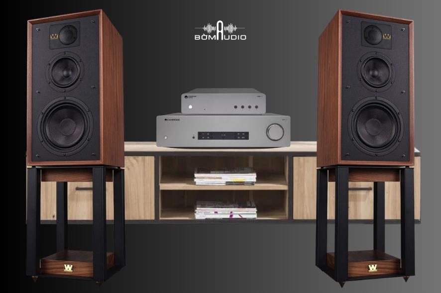 COMBO AMPLY CAMBRIDGE CXA81 + CAMBRIDGE AUDIO MXN10 + LOA WHARFEDALE LINTON HERITAGE 85TH - B30