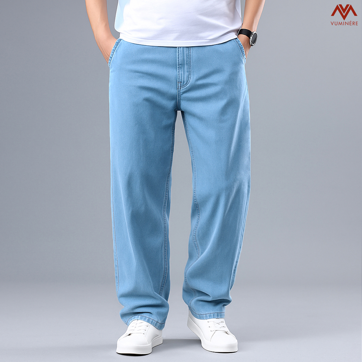 Quần Jeans nam dáng suông rộng ( GB1 )