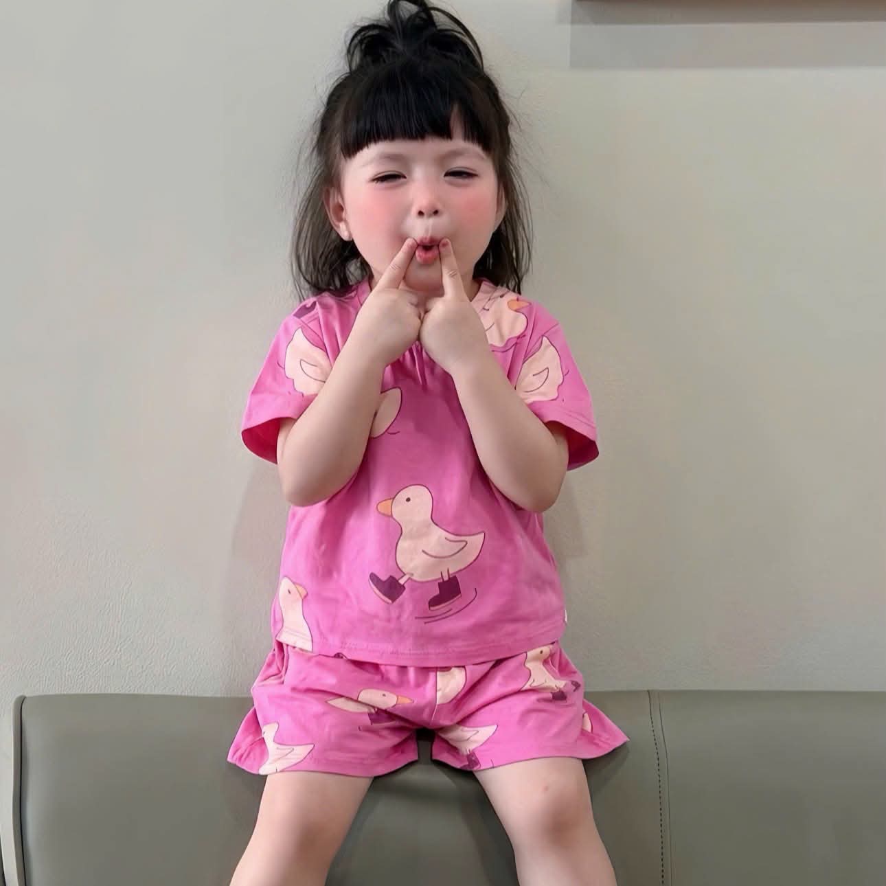 Set bộ cotton hồng hoa nơ BG_thumbnail_1