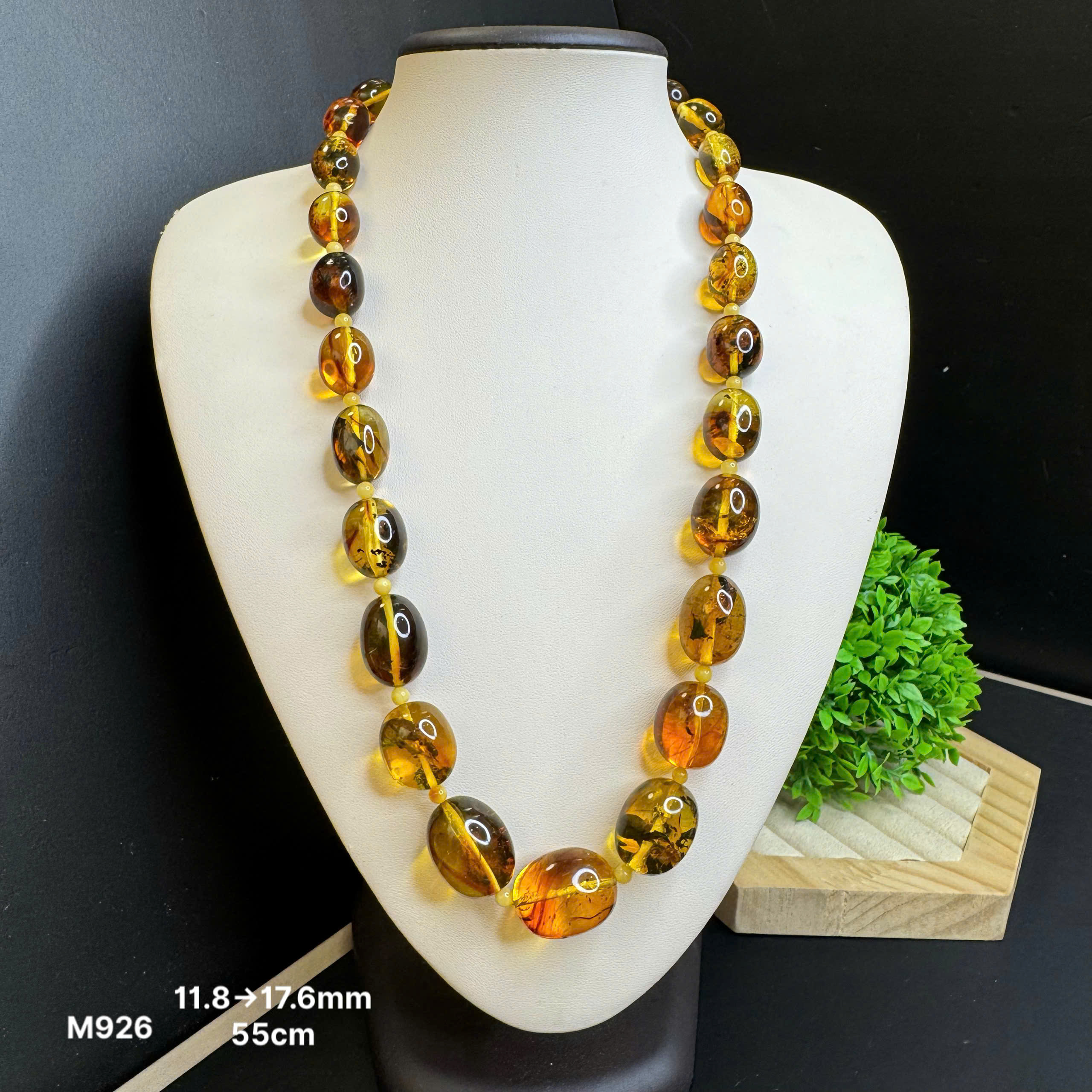 Vòng Cổ Oliu Rêu Huyết - M926