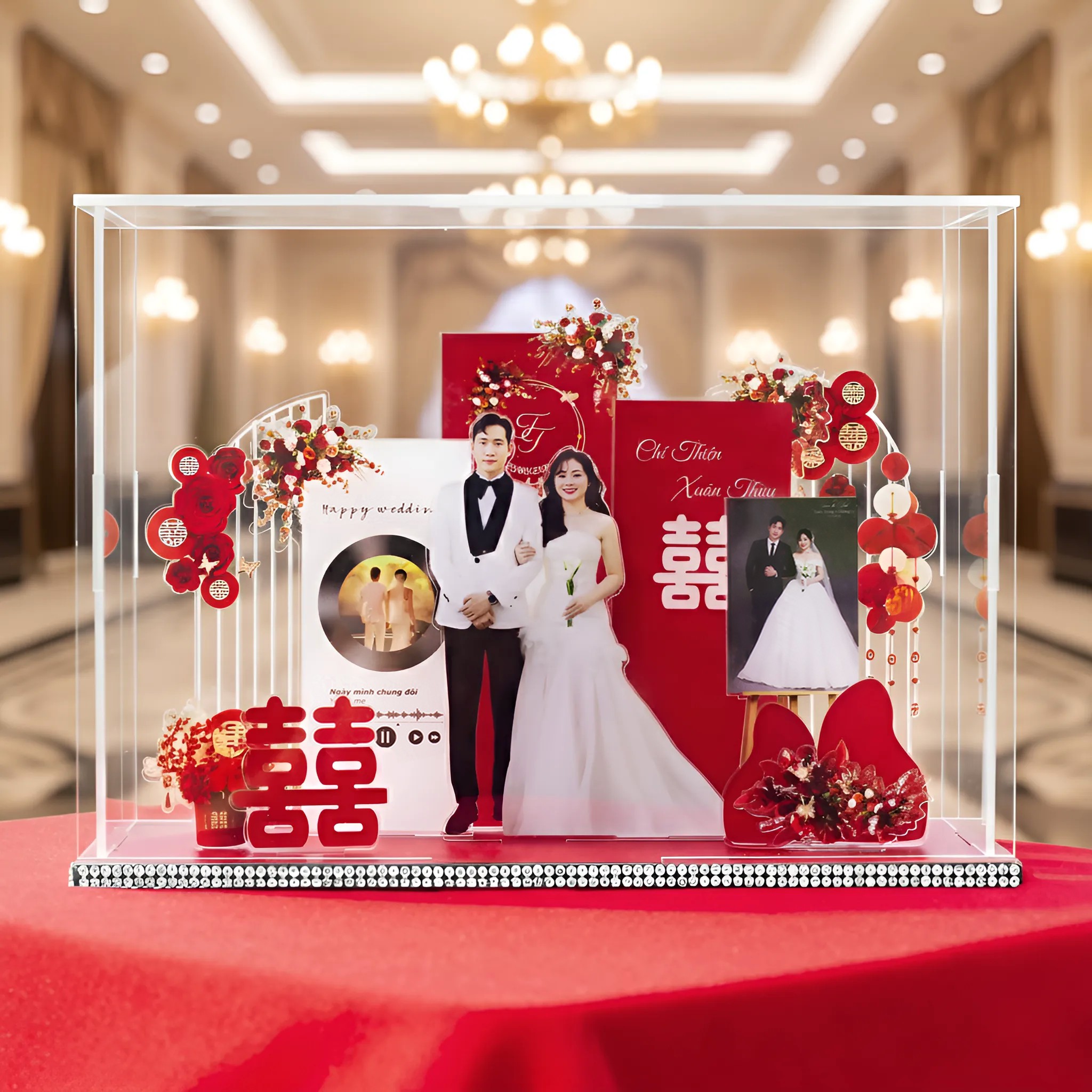 Standee Đám Cưới – Mô Hình Mica 3D Trang Trí, In Ảnh Theo Yêu Cầu, Quà Cưới Decor (Tặng Hộp+ Túi) - Size tính theo chiều ngang_thumbnail_6