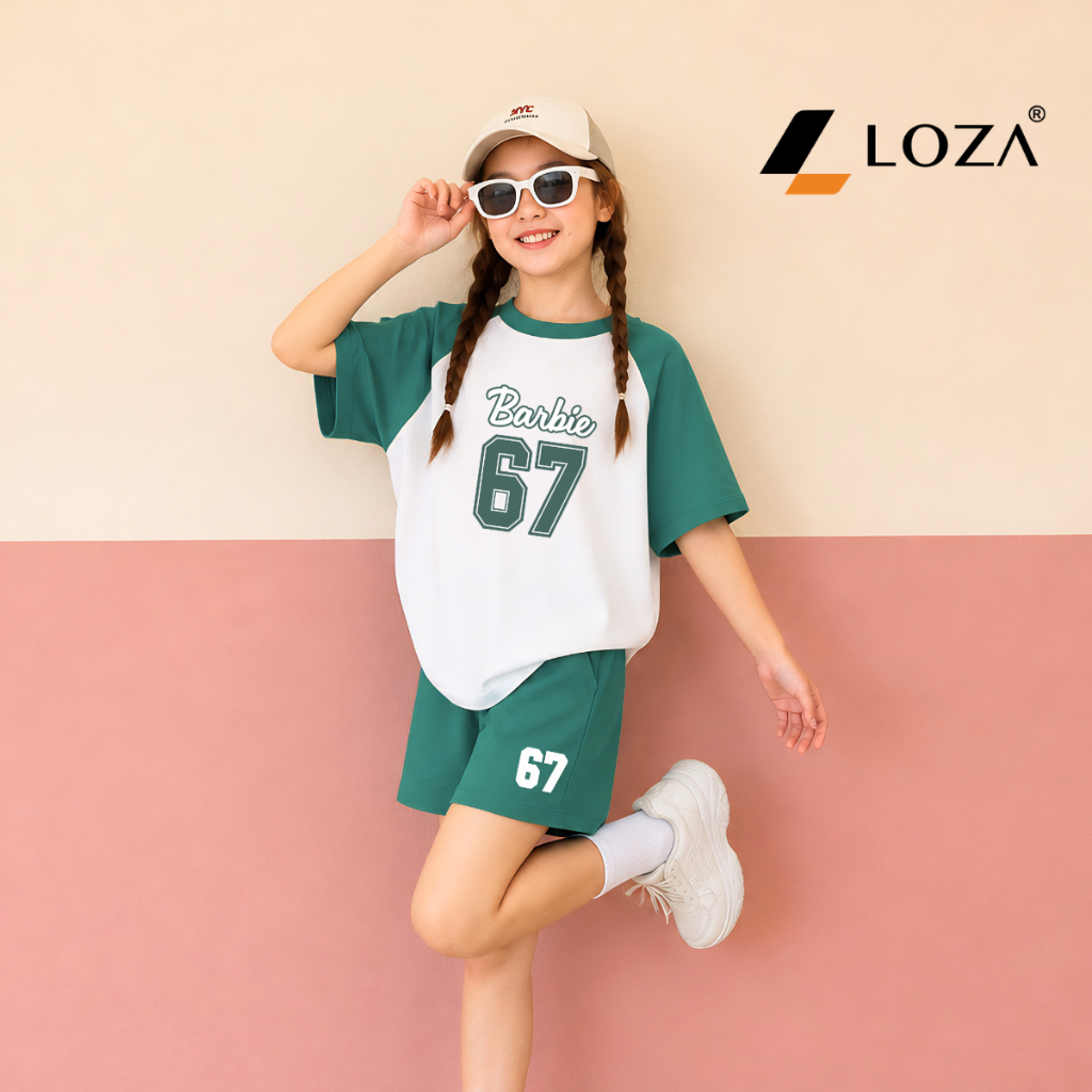 Set bộ phối màu bé gái hình Barbie 67 - Loza Kids FB689_thumbnail_0
