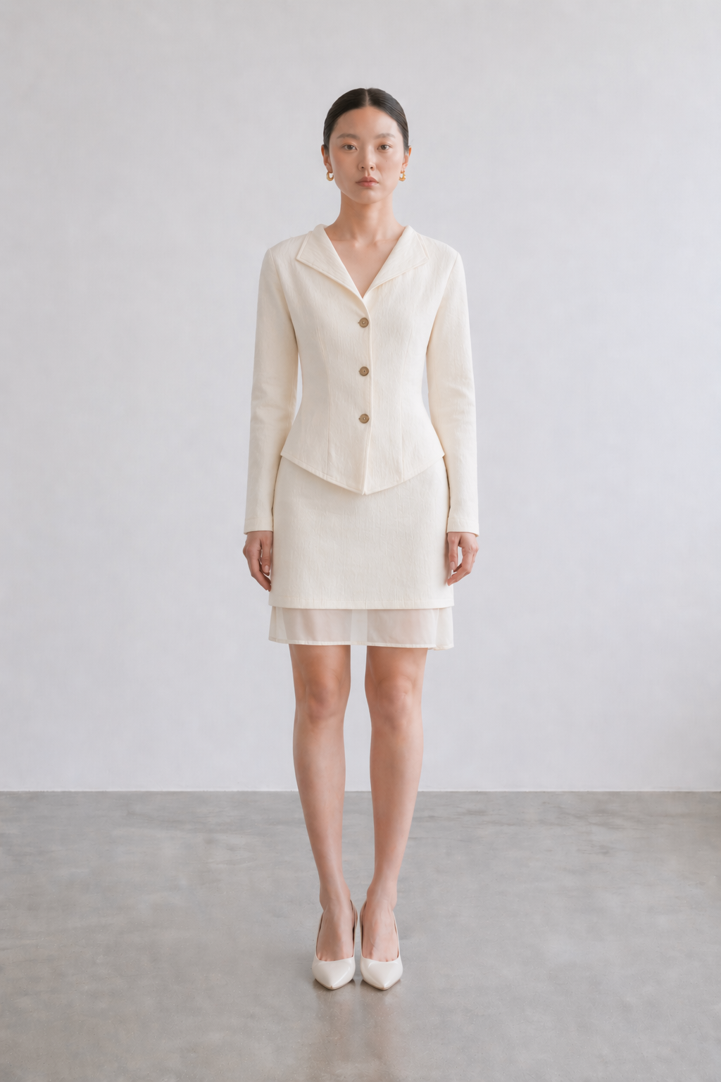 ÁO SCULPTED COLLAR SHIRT