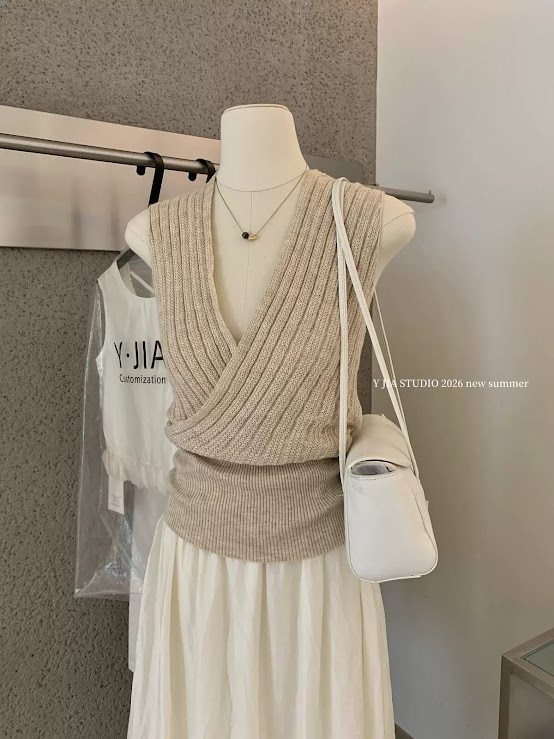 Lucas - Set áo len zile cổ đan bo eo + chân váy voan xòe dáng dài bèo gấu