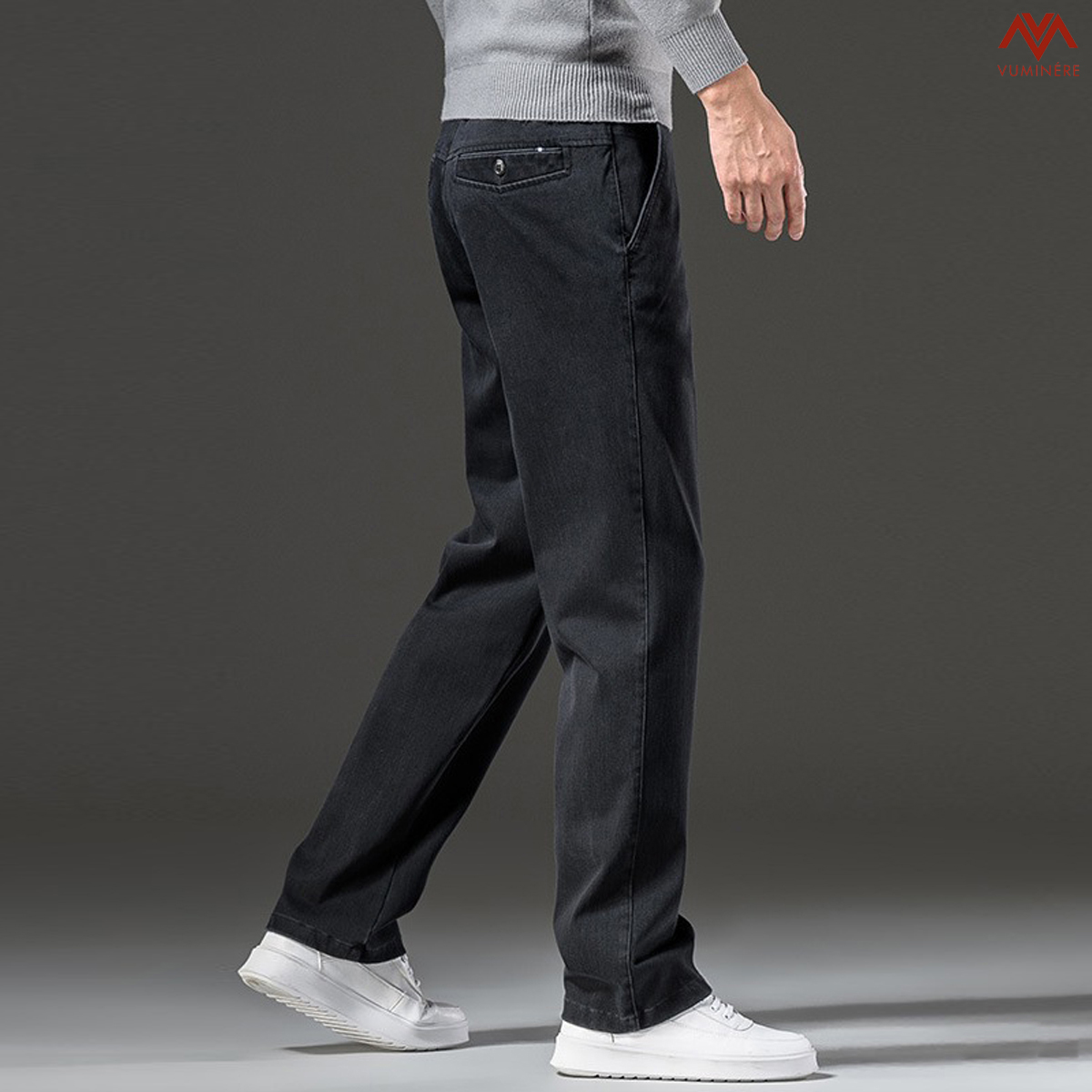 Quần Jeans nam VUMINÉRE - Regular Fit Jeans Form suông ống đứng tôn dáng_thumbnail_4