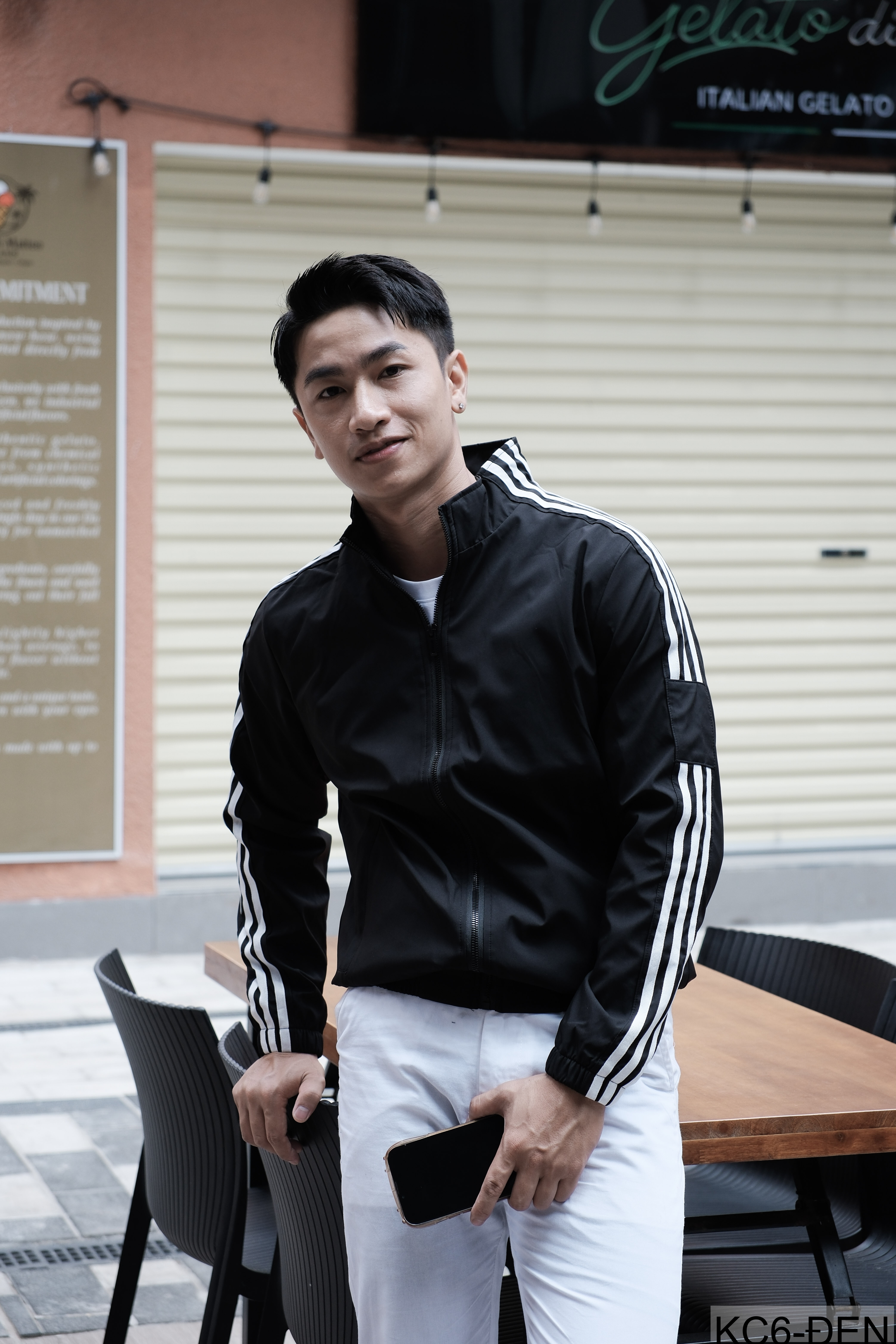 KC6 - Áo khoác nam thể thao cổ đứng tay dài chống mài mòn, thoáng khí, 3 màu trắng xanh lá đen_thumbnail_28