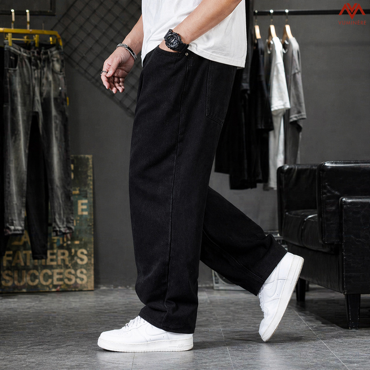 Quần Jeans nam VUMINÉRE - Wide Leg Jeans Form suông ống rộng_thumbnail_3