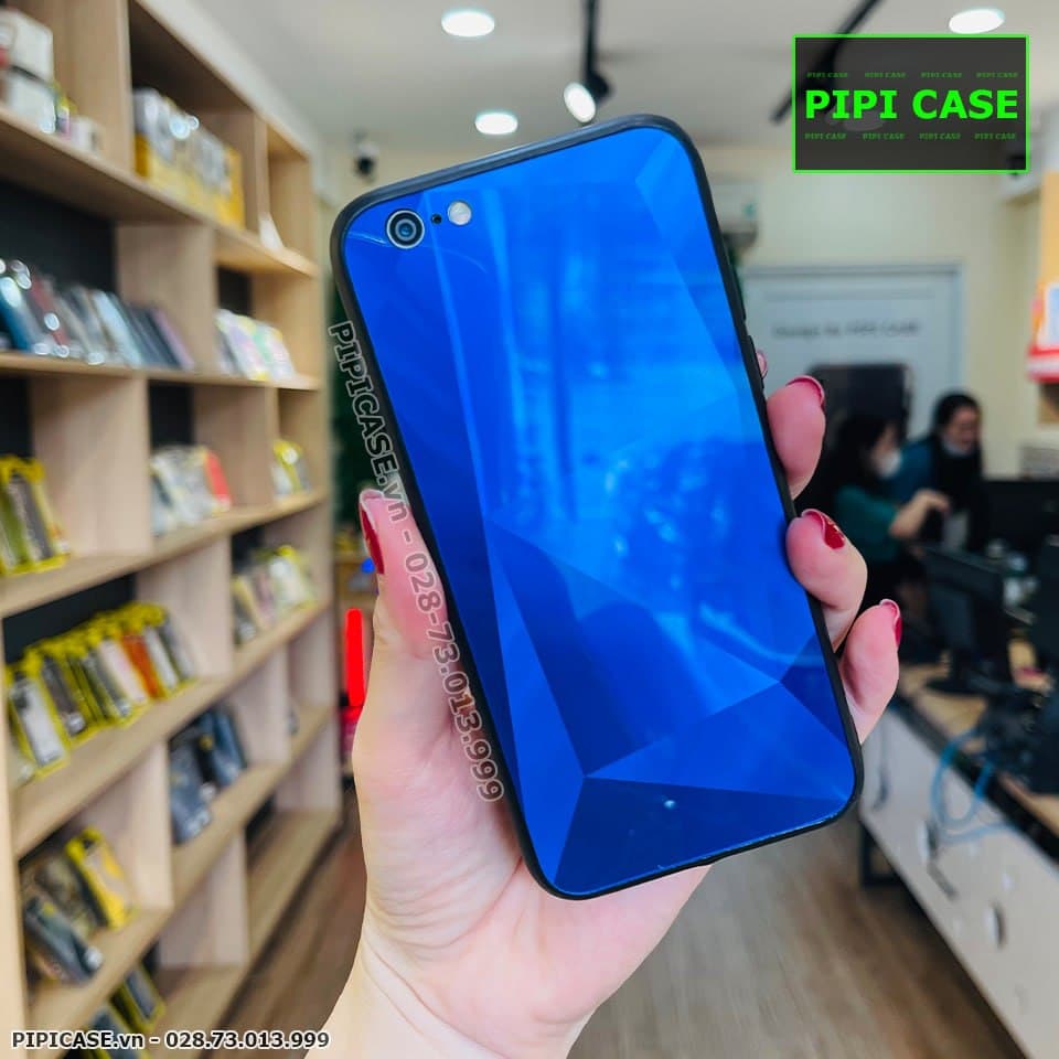 Ốp Lưng iPhone 6 / 6S - Kim Cương 6D - Xanh