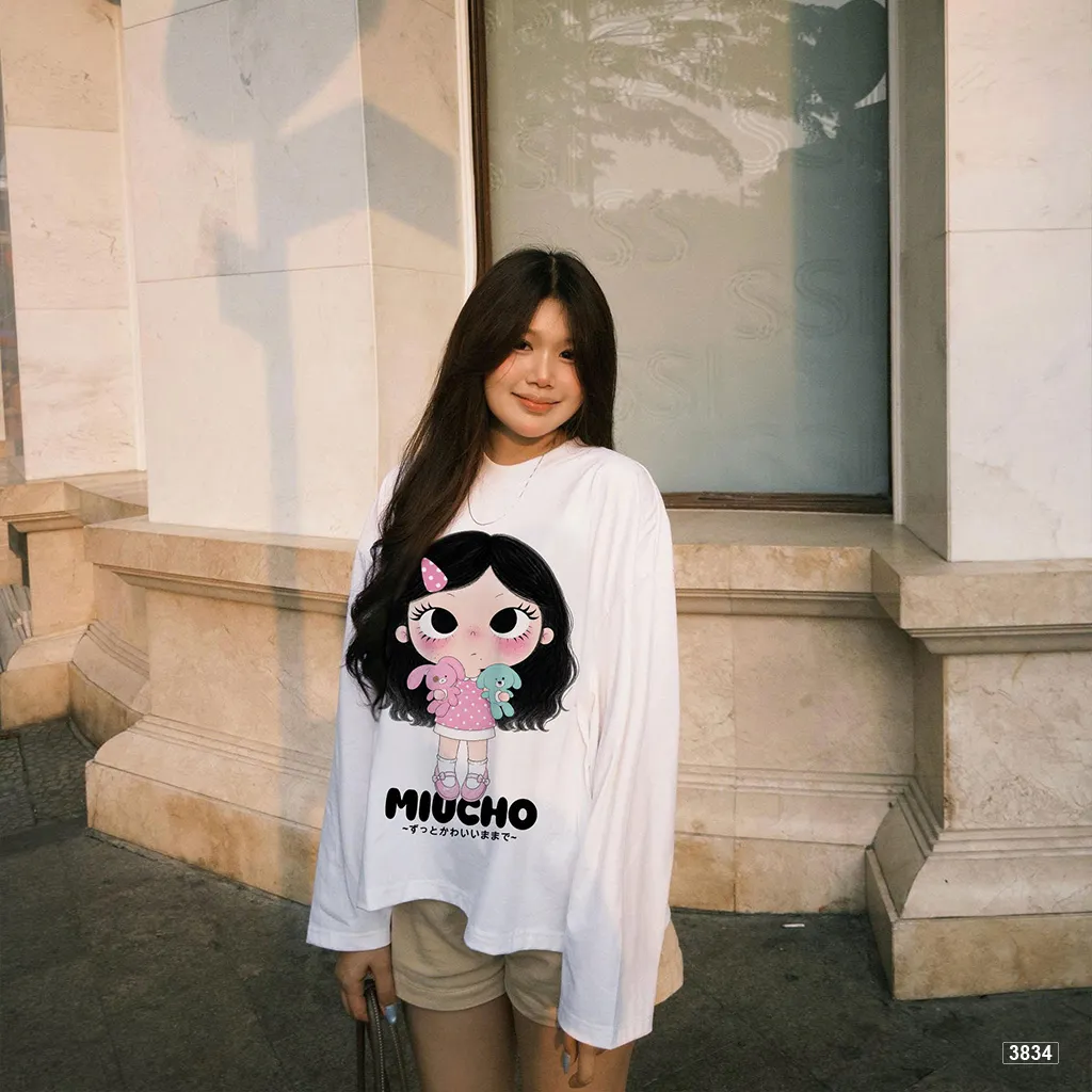 Áo thun boxy tay dài Baby Girl raglan mix màu Miucho 3834_thumbnail_2