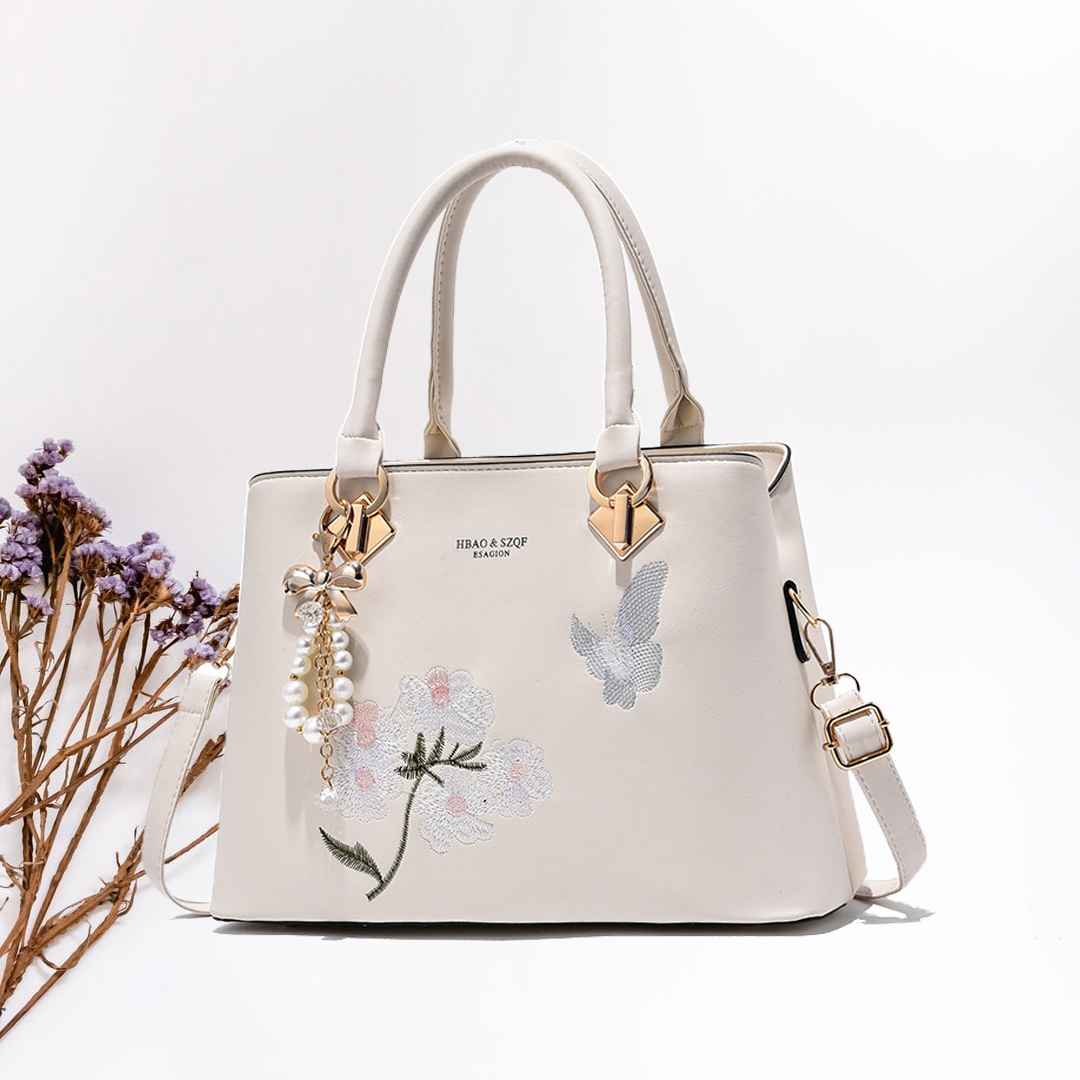 Túi Xách Thêu Hoa - HM11 Trắng_thumbnail_6