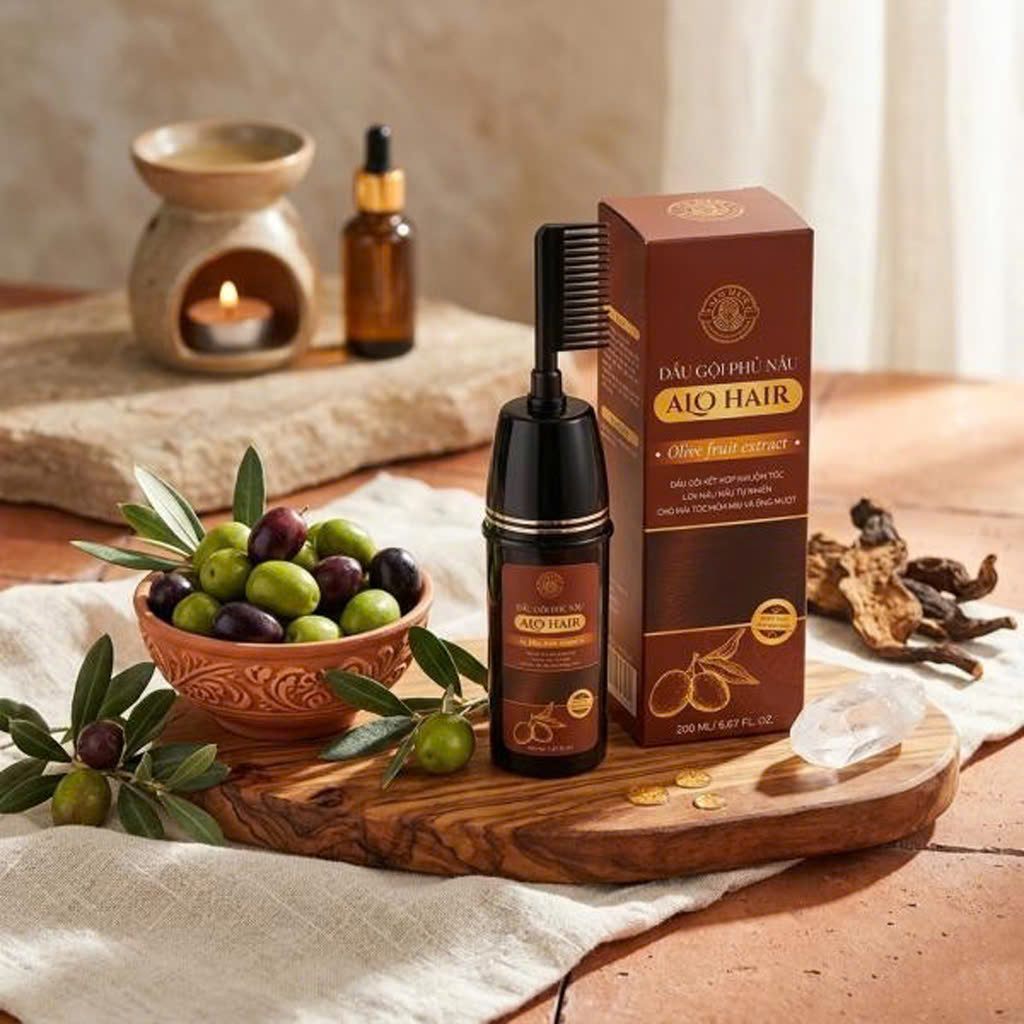 Dầu Gội Phủ Bạc Chiết Xuất Từ Thiên Nhiên Alo Hair 200ml_thumbnail_0