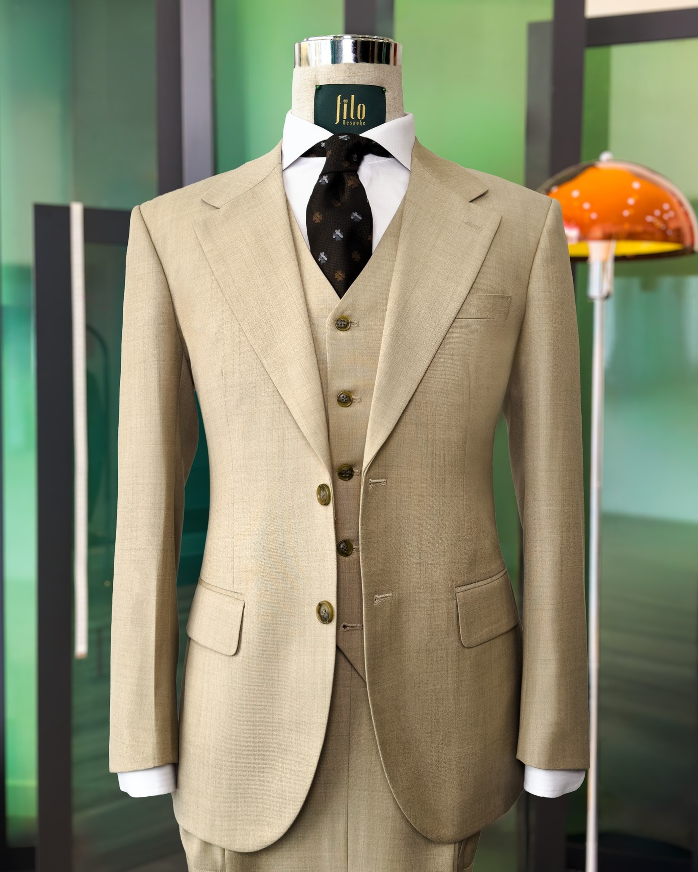 3-Piece Beige Suit
