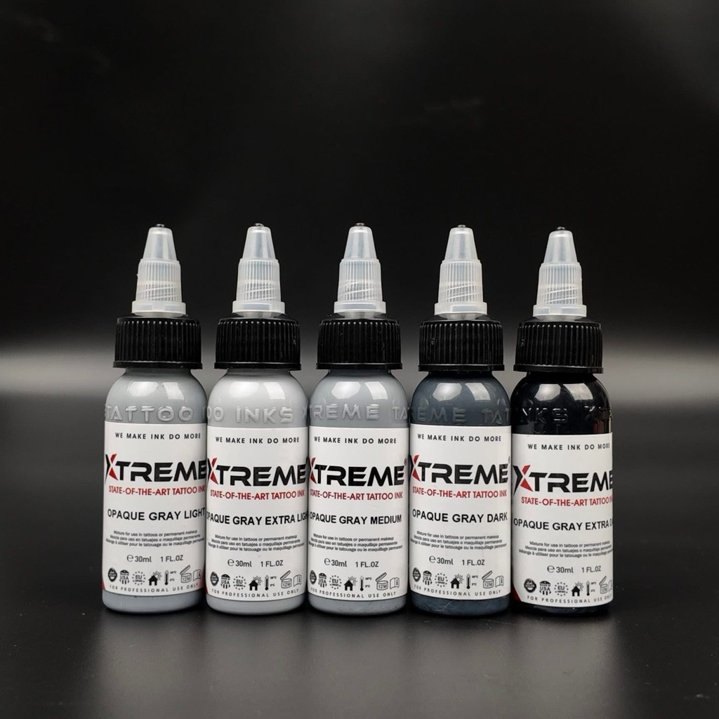 Opaque Gray Color Set - XTREME INK (1oz) - Made in USA - Hàng mới về (HSD: 2029)