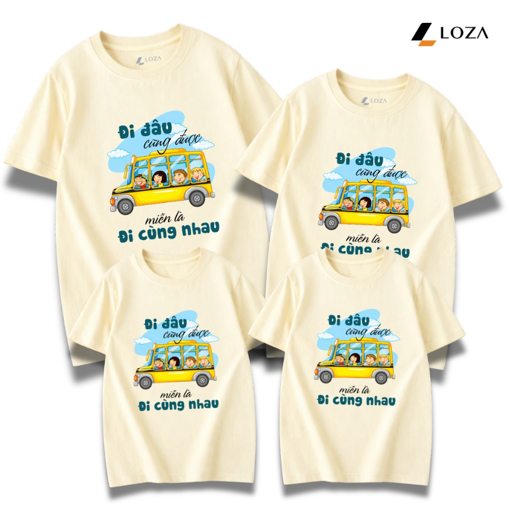Áo phông gia đình 3,4,5 người chữ 