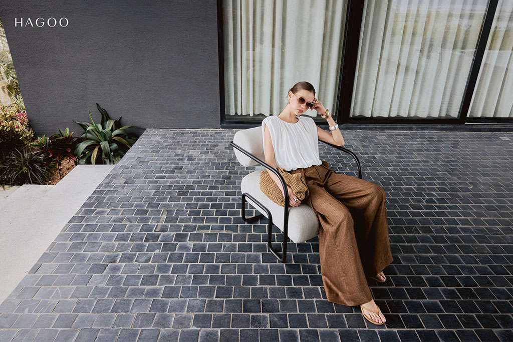 Quần suông linen Ý mix dây trang trí HAGOO