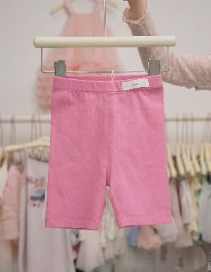 D256 - Form bé - Quần legging trơn 2 màu hồng/ trắng - 2207