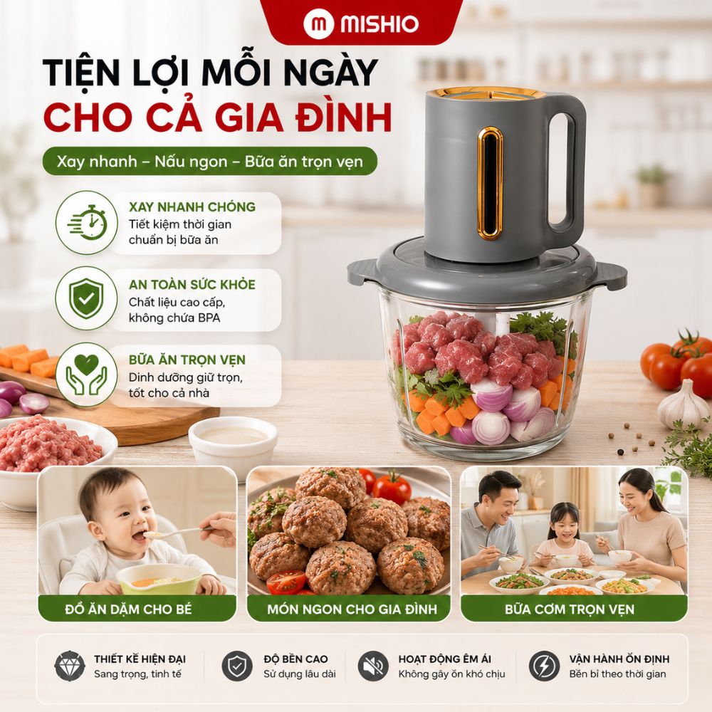 Máy xay thịt cối thủy tinh 2L tặng kèm cối inox Mishio MK444_thumbnail_13