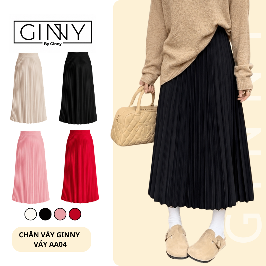 Chân váy dáng dài dập li AA-04