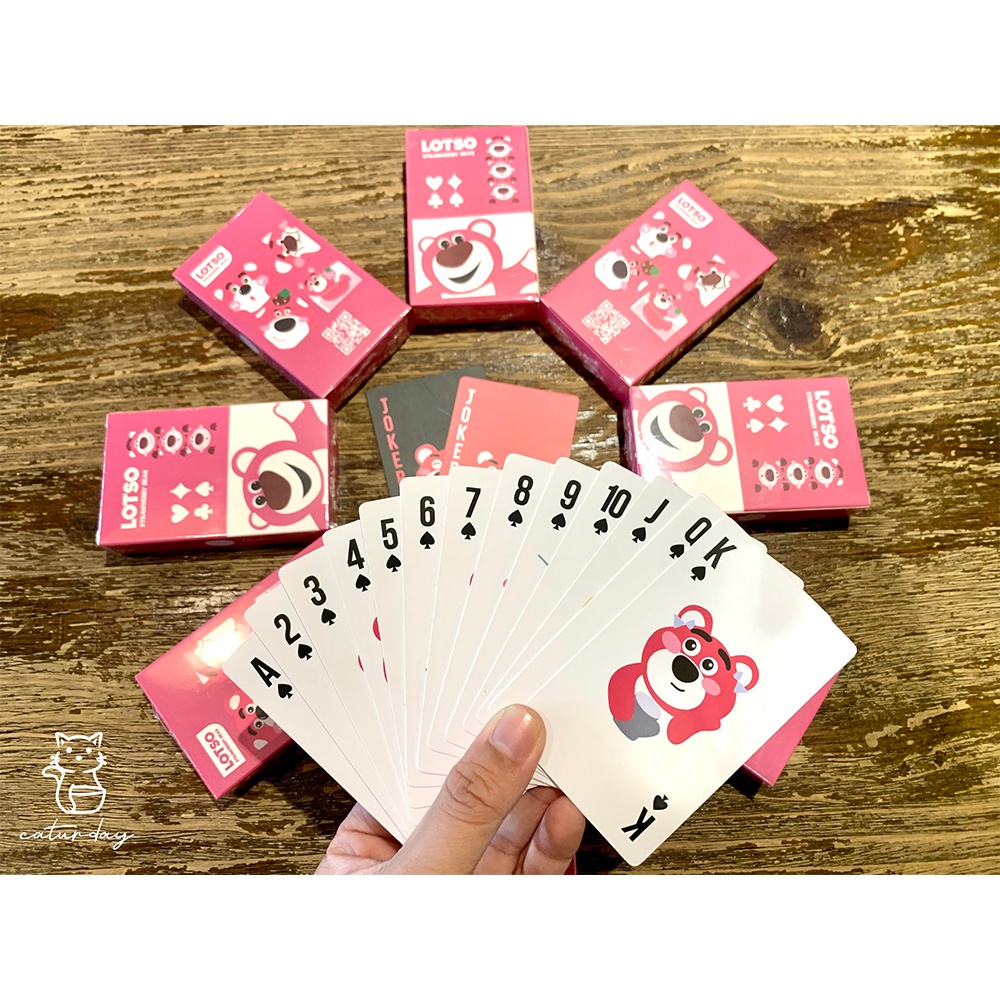 Bộ Bài Tây GẤU DÂU siêu đáng iu - hàng hot trend độc quyền LOTSO BEAR - STRAWBERRY BEAR POKER_thumbnail_2
