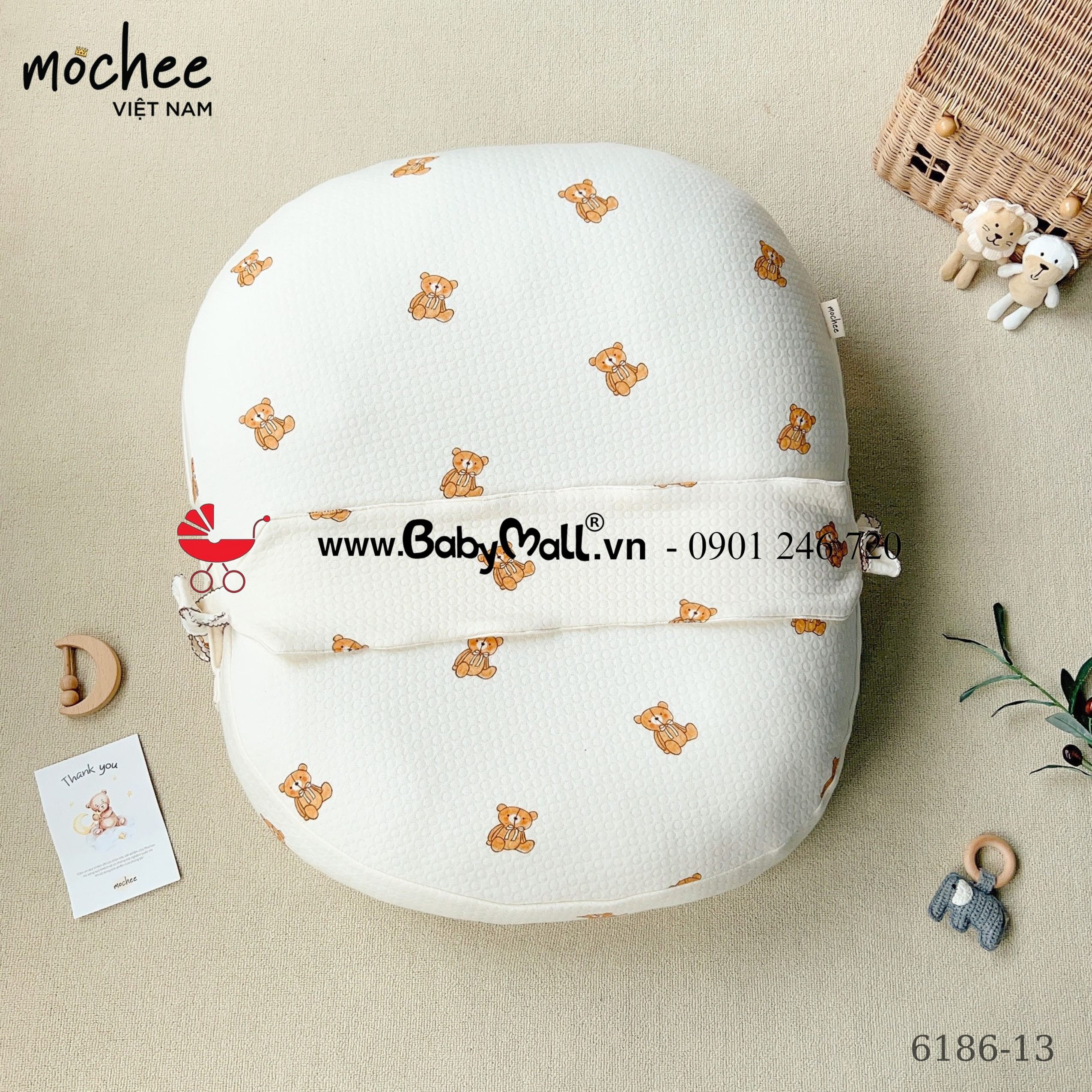 Vỏ gối chống trào Mochee - DÀI KÈM ĐAI 70*80cm_thumbnail_12