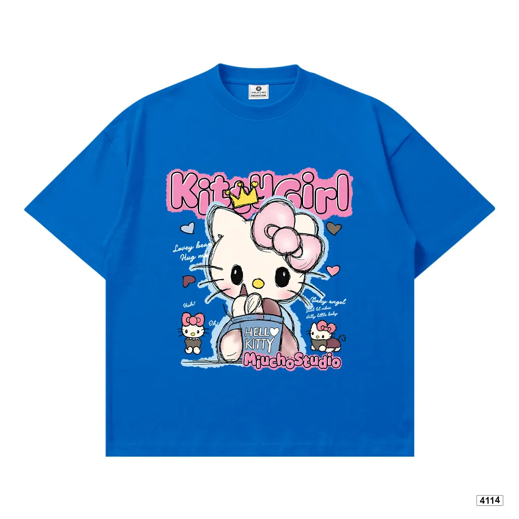 Áo thun nữ form boxy Kittie Girl Miucho 4114_thumbnail_17