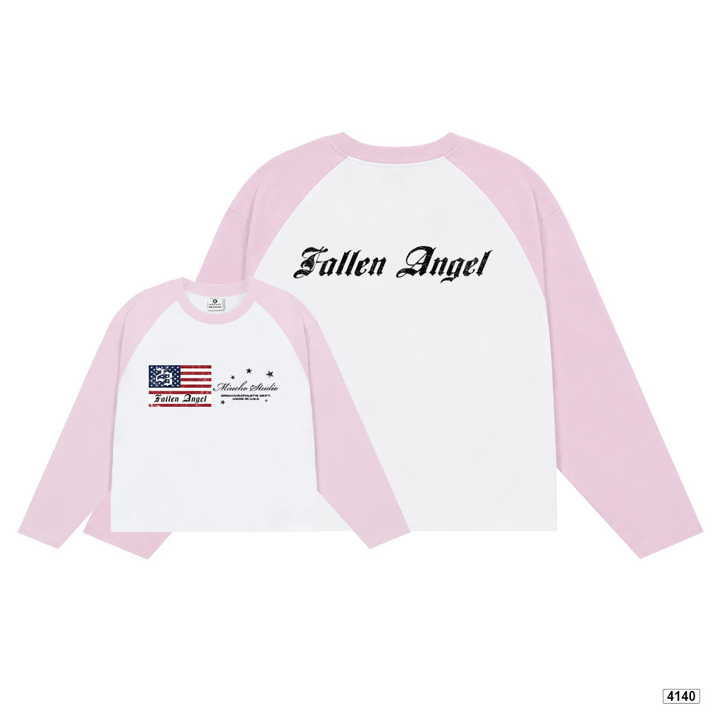 Áo thun tay dài raglan form boxy phong cách đường phố cá tính Miucho 4140_thumbnail_0