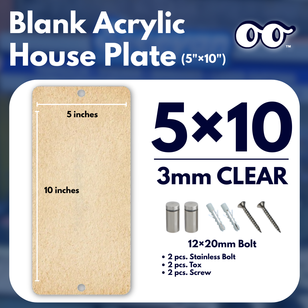 5×10 — Blank Acrylic House Plate_thumbnail_0