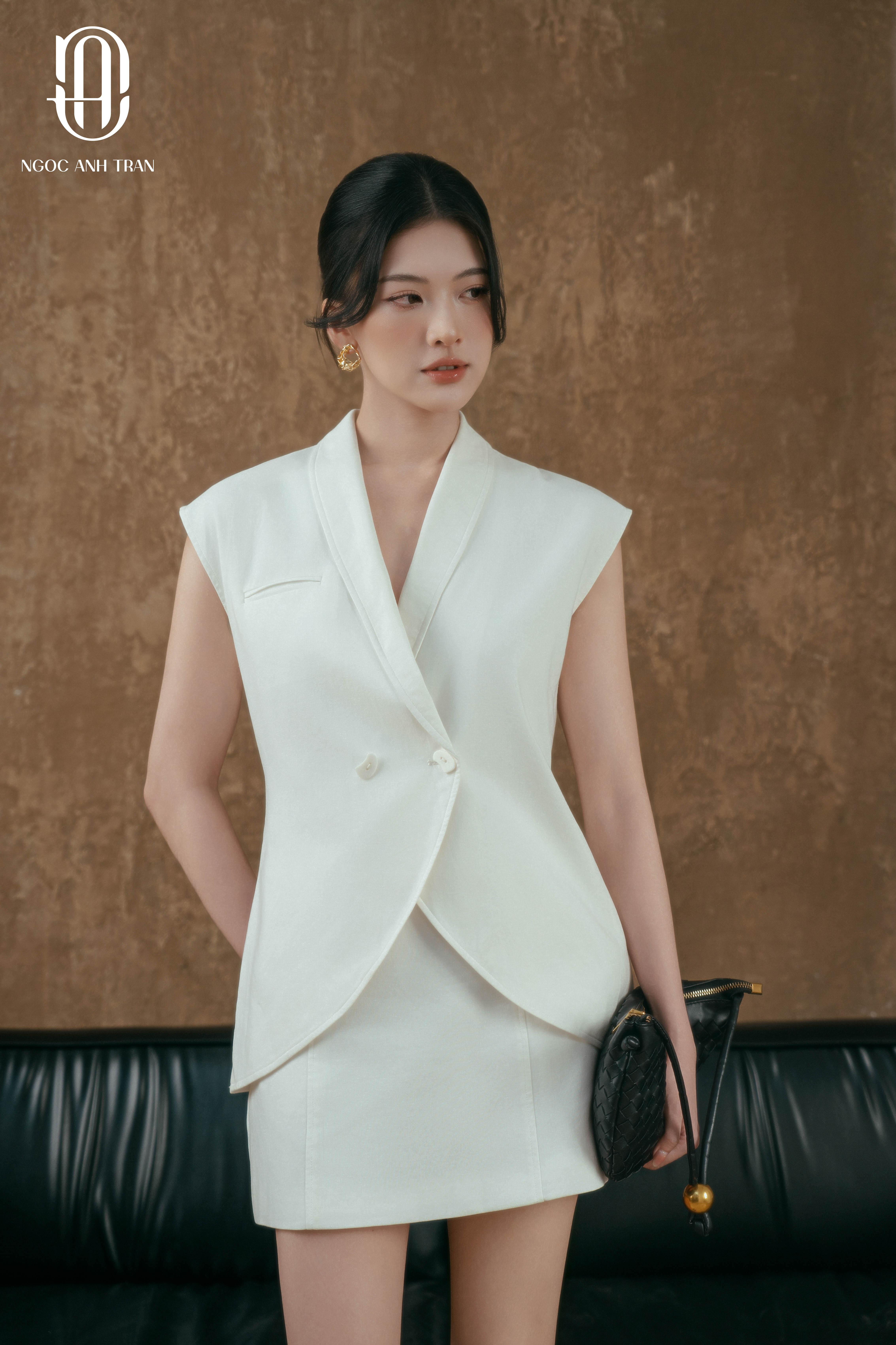 A268 - Set gile trắng đuôi tôm phối chân váy A linen trắng_thumbnail_3
