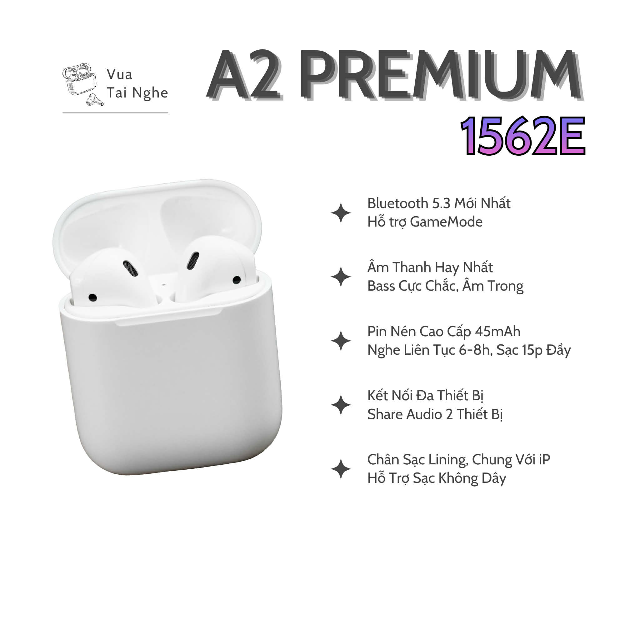 Tai nghe Bluetooth AP 2 1562E PLUS Hổ Vằn