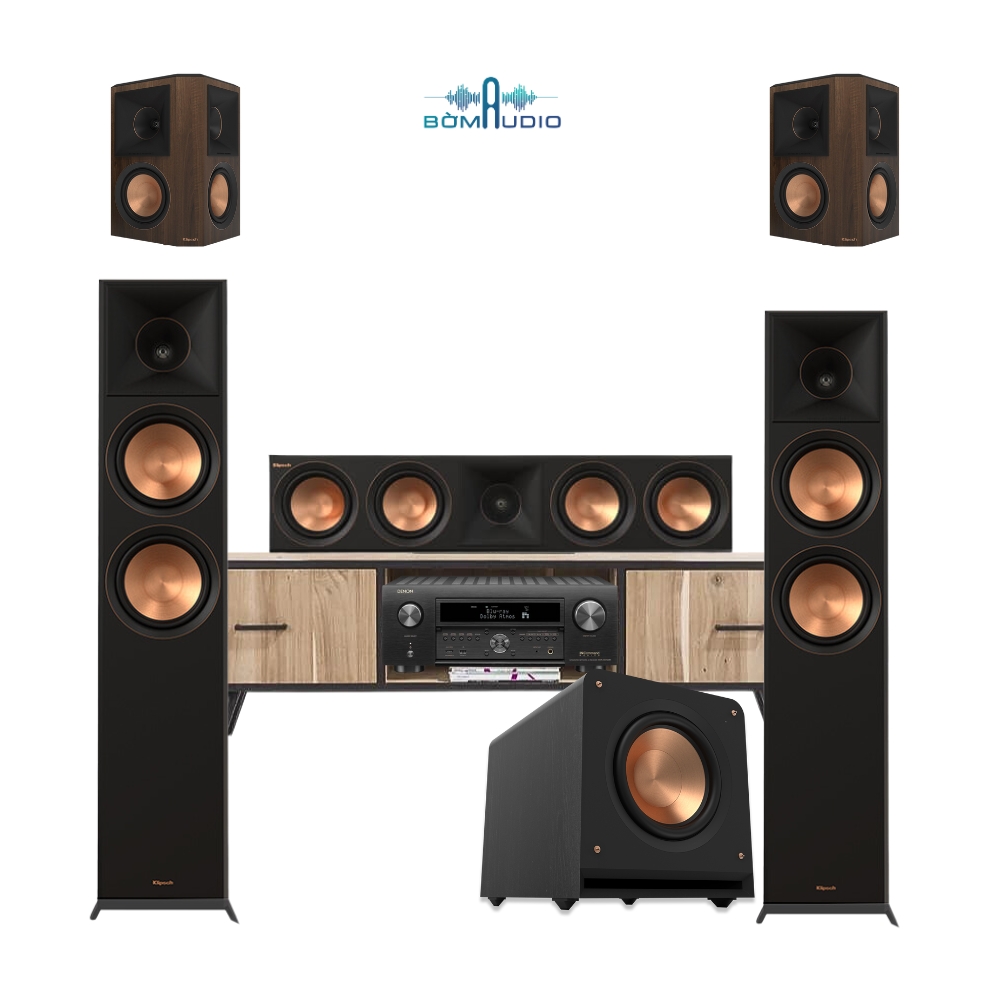 Combo Amply DENON AVR X6700H + Front KLIPSCH RP-8000F II + Center KLIPSCH RP-504C II + Surround KLIPSCH RP-502S II + Sub KLIPSCH R-1200 SW – B77