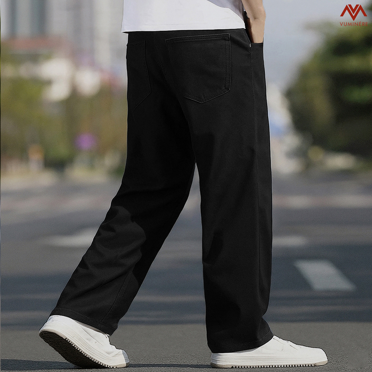 Quần Jeans nam dáng suông rộng ( XM1 )