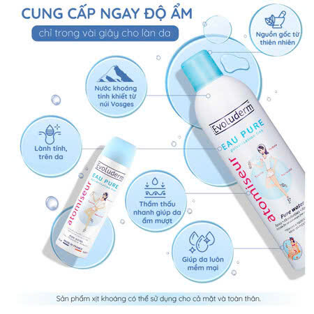 Xịt Khoáng Evoluderm Eau Pure – Cấp Ẩm & Làm Dịu Da Tức Thì_thumbnail_3