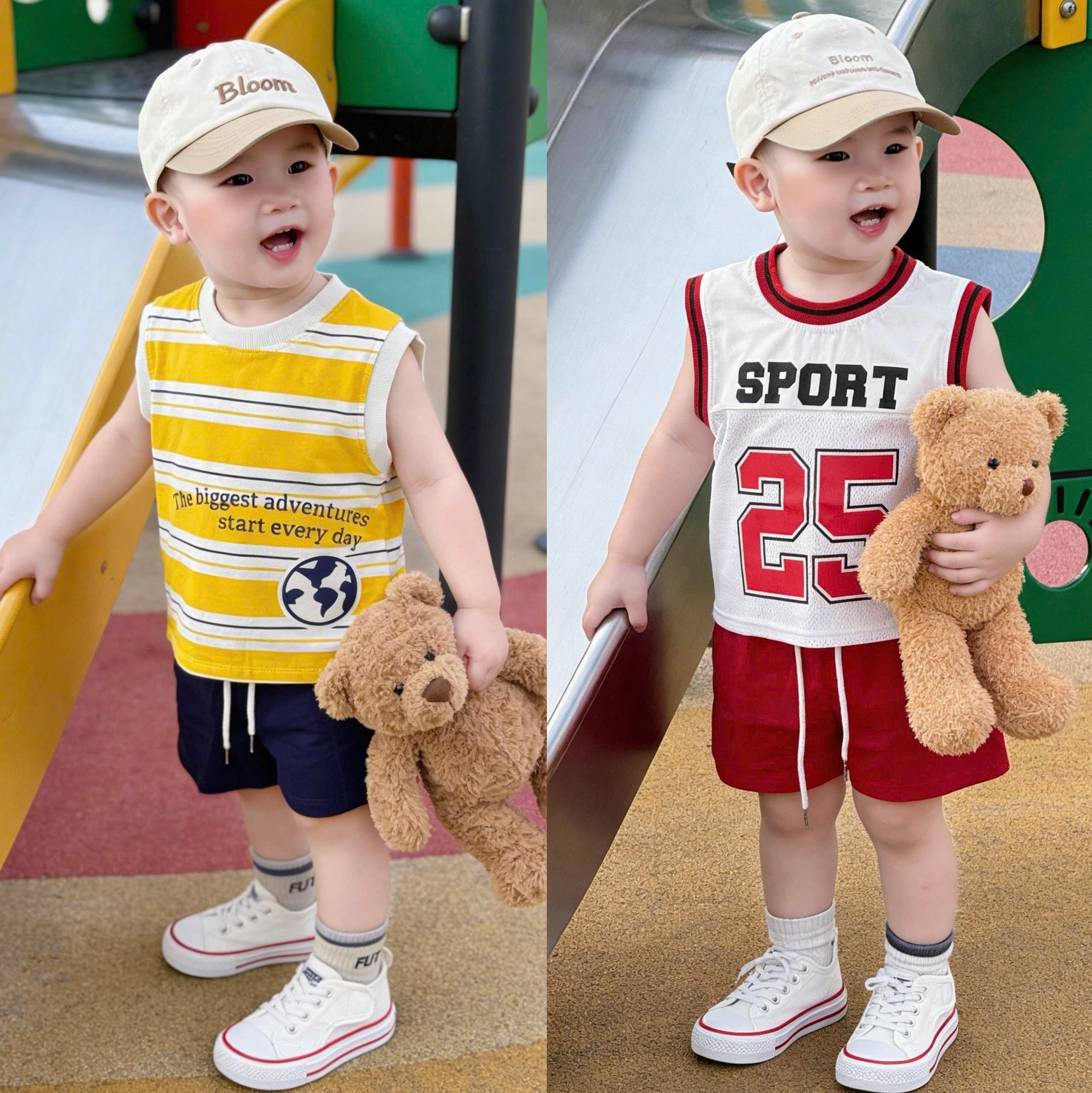 B95 SET 2 BỘ BA LỖ SỌC VÀNG TO- A100.365