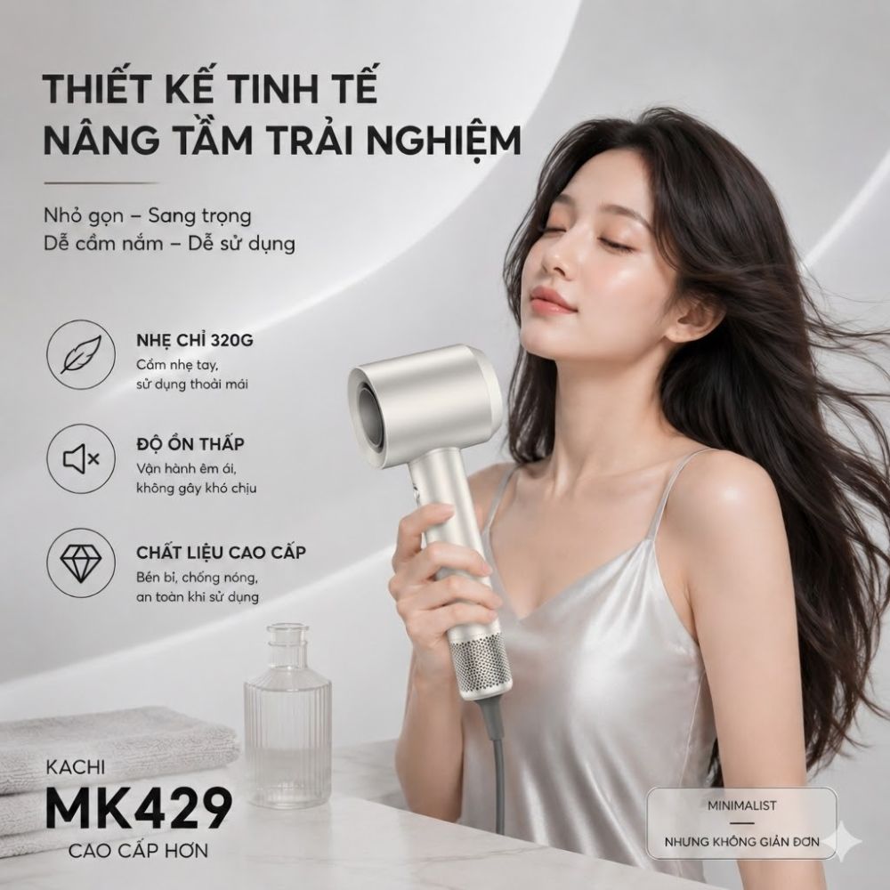 Máy Sấy Tóc Tốc Độ Cao Kachi MK429 ION (110.000 vòng/phút) - Sấy Nhanh, Chăm Sóc Tóc Ion Âm, Kiểm Soát Nhiệt NTC_thumbnail_4