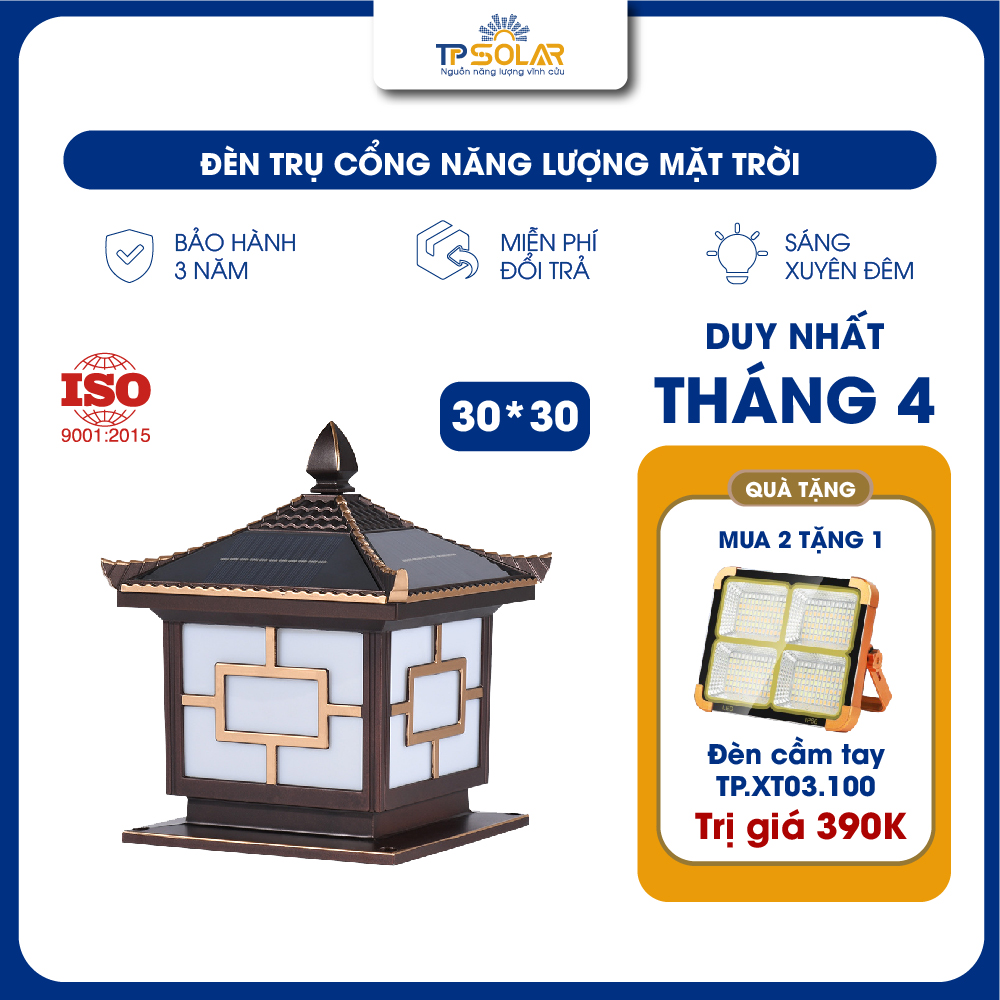 Đèn trụ cổng mái ngói nâng cấp năng lượng mặt trời (TP.TC01.25/ TP.TC01.30)_thumbnail_8