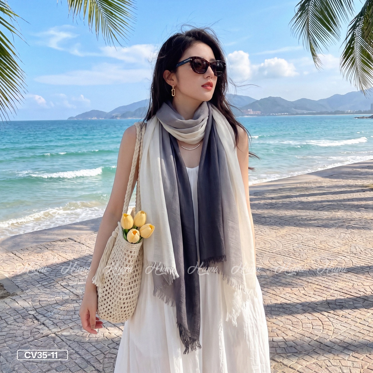 KHĂN COTTON PHA MÀU CHO NỮ (CV35-11)_thumbnail_4