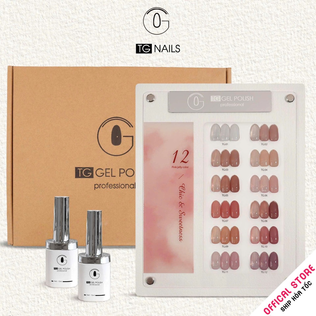 ComBo 12 màu Thạch Hồng TG - kèm bảng màu