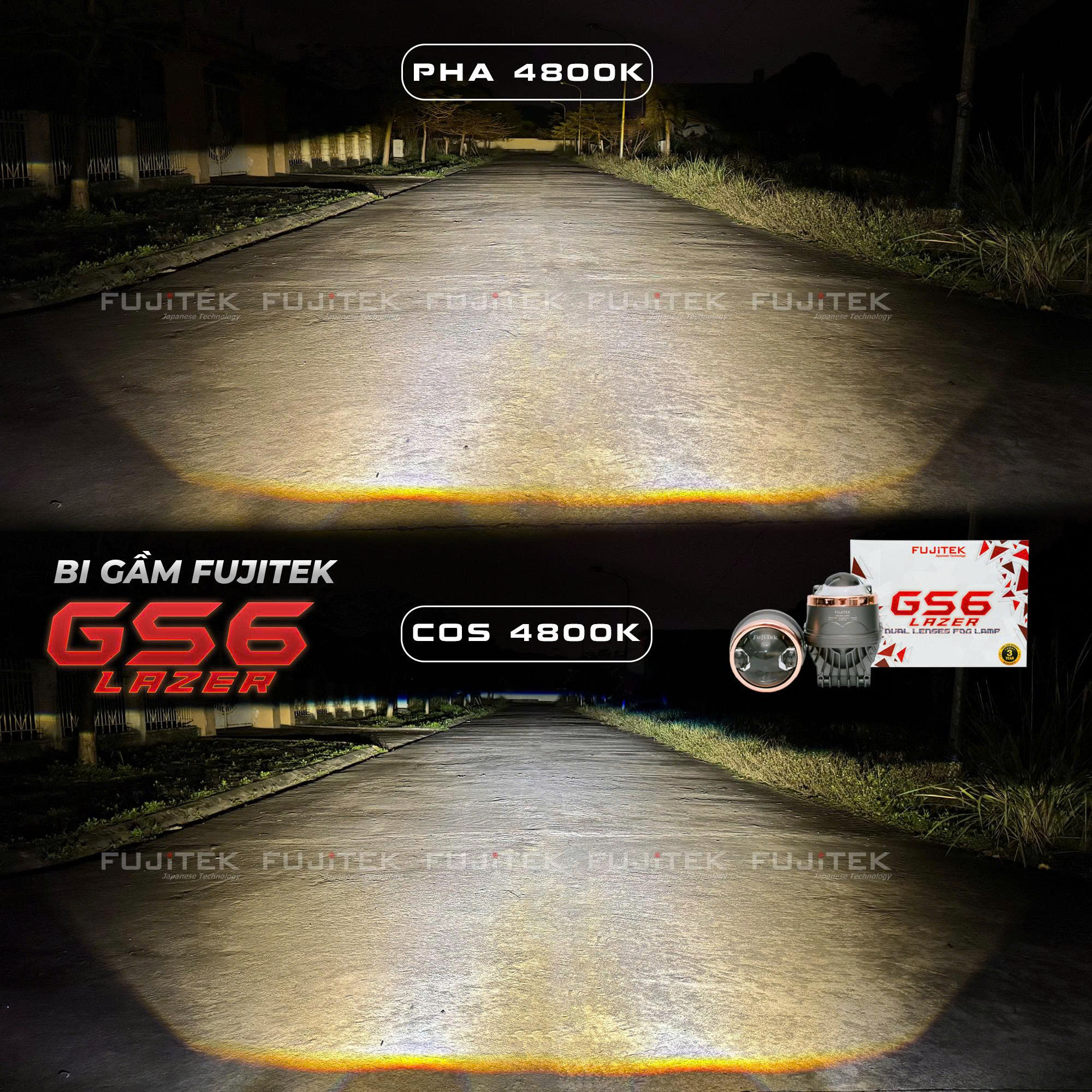 Fujitek GS6 Lazer Bi gầm 3 inch 3 màu tích hợp_thumbnail_4