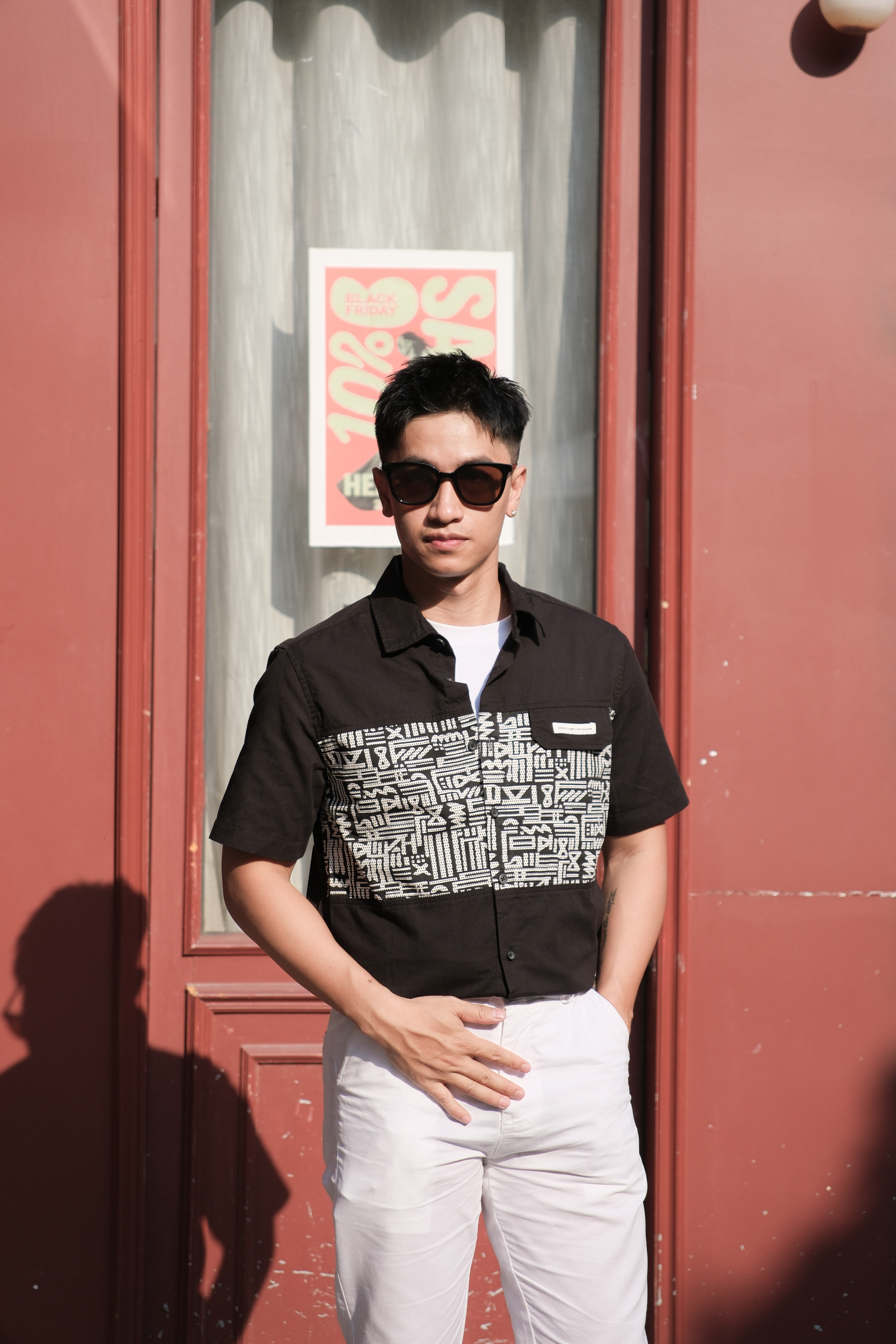 SA36 - Áo sơ mi nam tay ngắn họa tiết phối màu phong cách Hàn Quốc_thumbnail_13