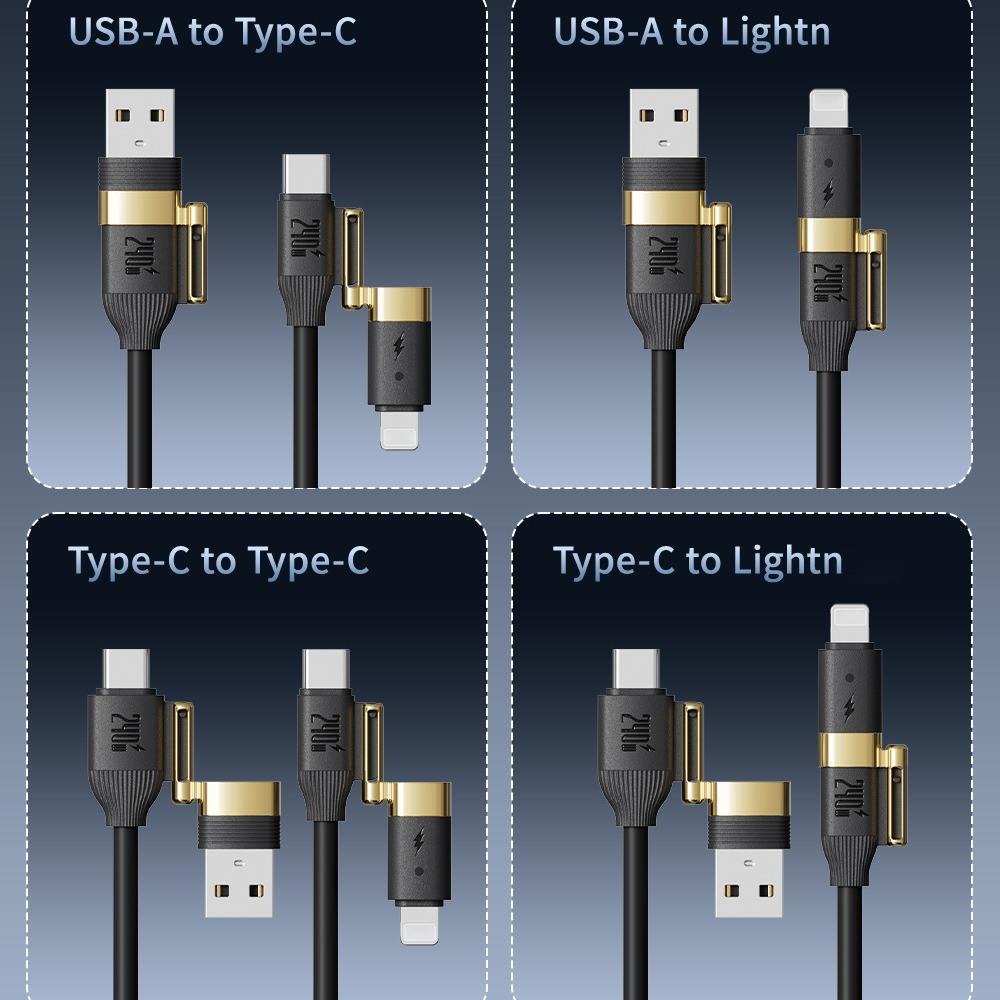 Cáp sạc nhanh DC20 240W thiết kế 4 in 1_thumbnail_3