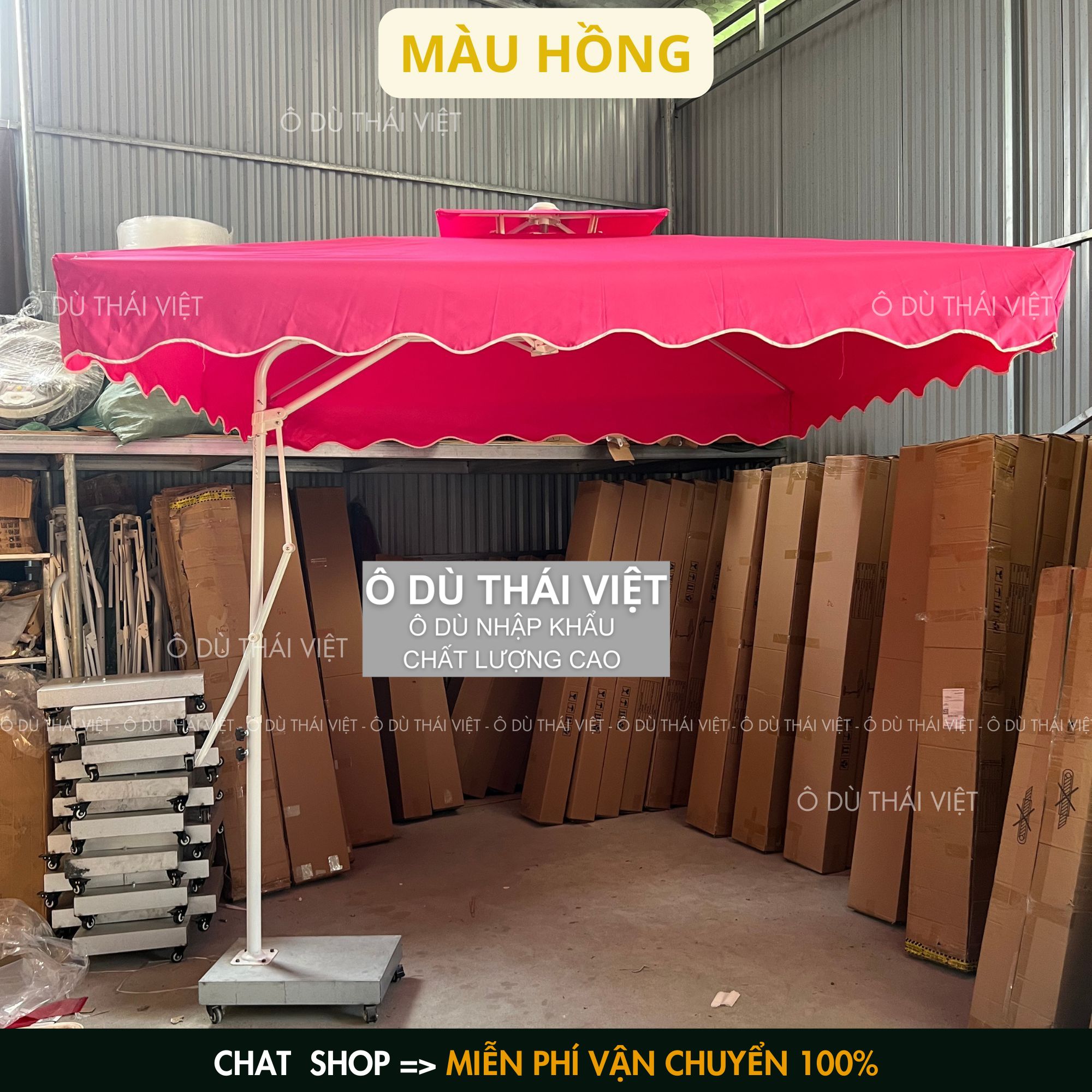 Dù che lệch tâm vuông ngoài trời rộng 2,5x2,5m HÀNG NHẬP KHẨU CAO CẤP vải dù polyester chống thấm tuyệt đối_thumbnail_16