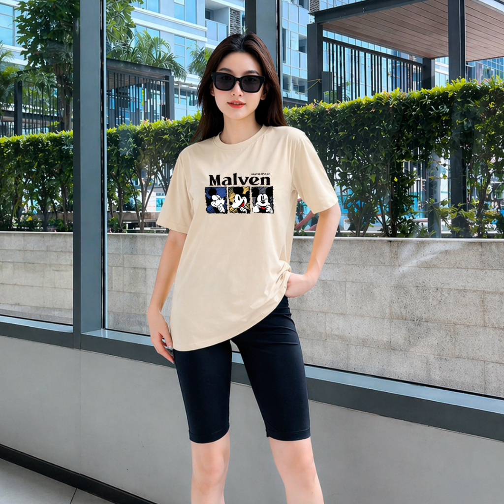 Set đồ nữ Loza Malven gồm áo thun rộng và quần legging lửng umi - Loza GB671_thumbnail_6