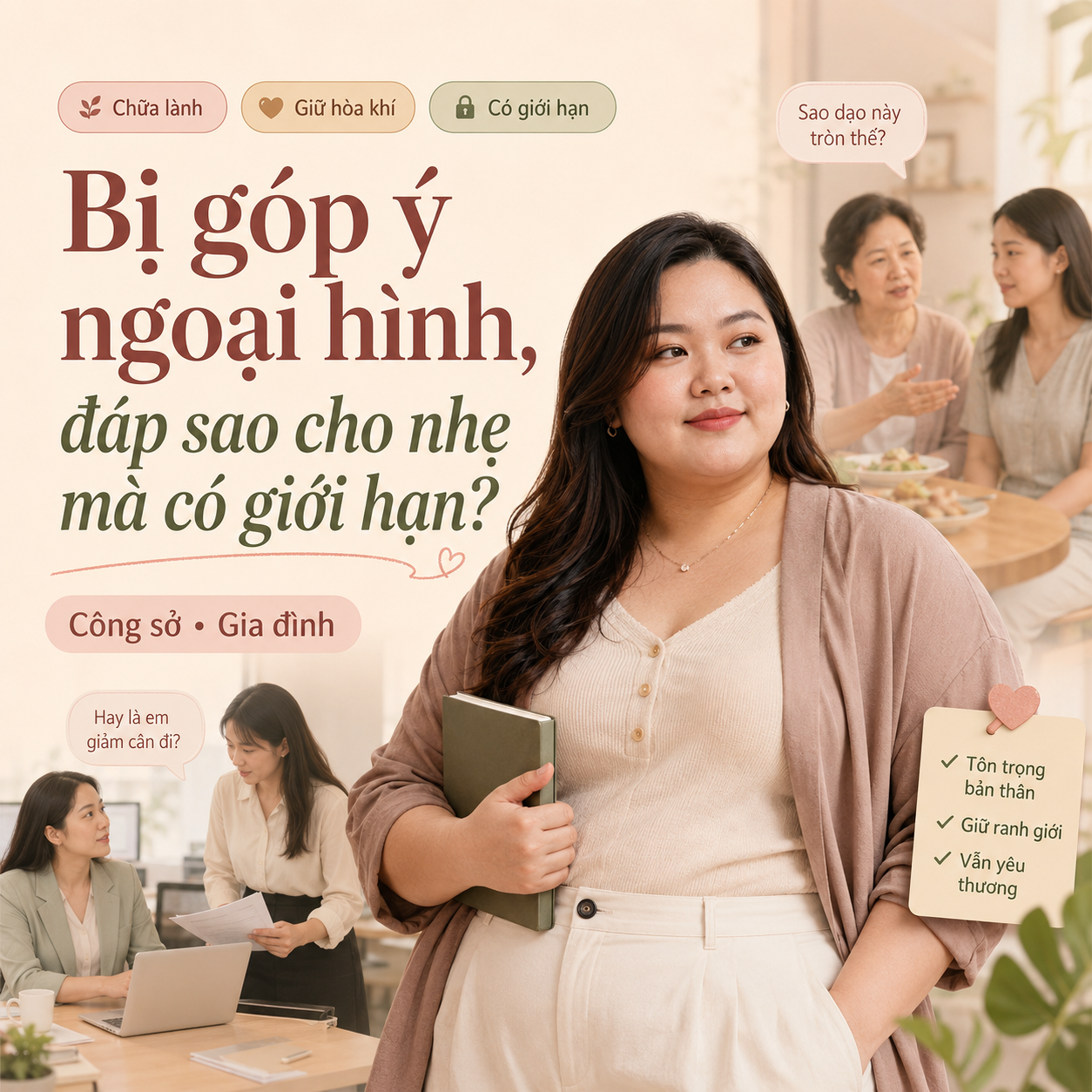 Bị Góp Ý Ngoại Hình: Nàng Bigsize Trả Lời Sao Cho Tinh Tế?