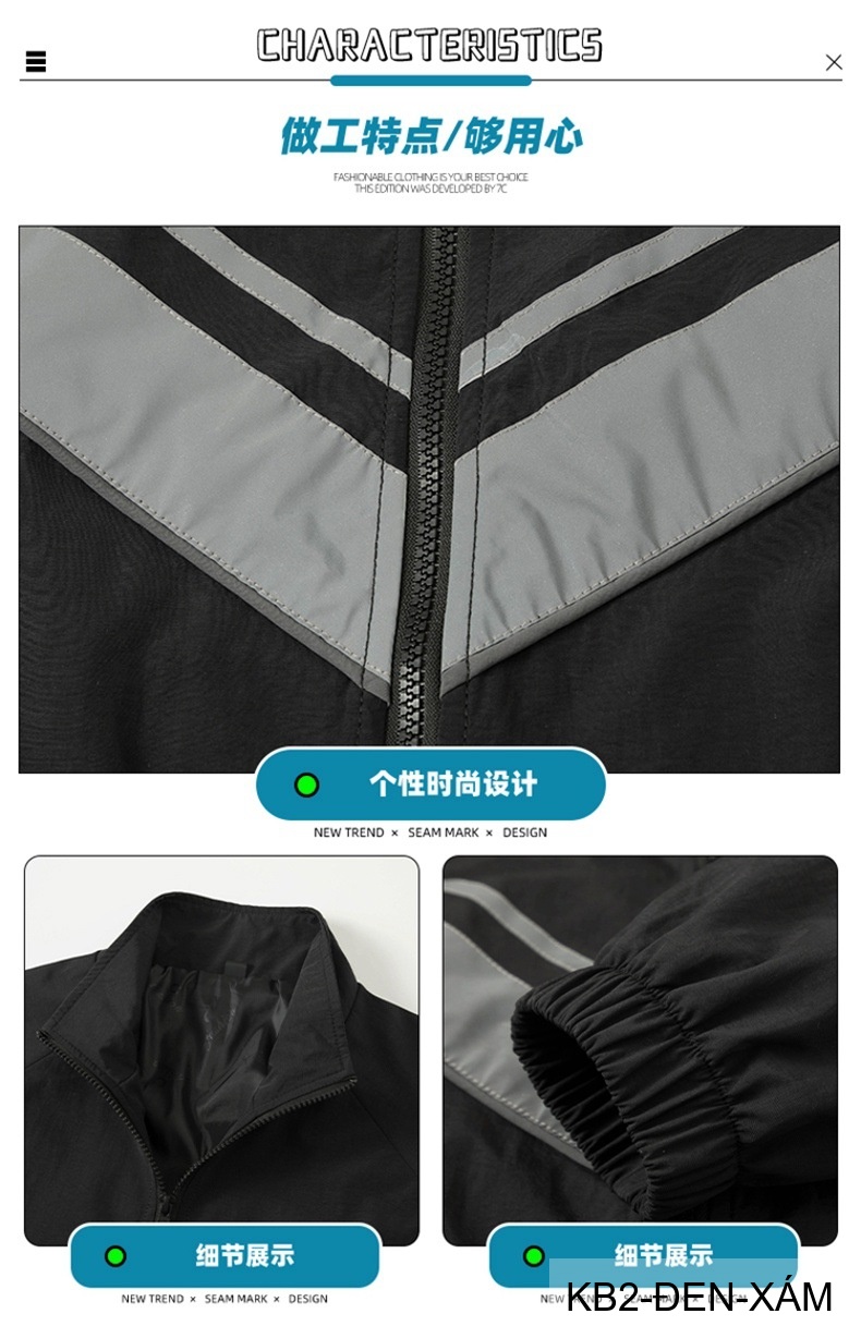 KB2 - Áo khoác nam cổ bẻ phong cách Hong Kong, form rộng, in họa tiết sọc V thời trang_thumbnail_20