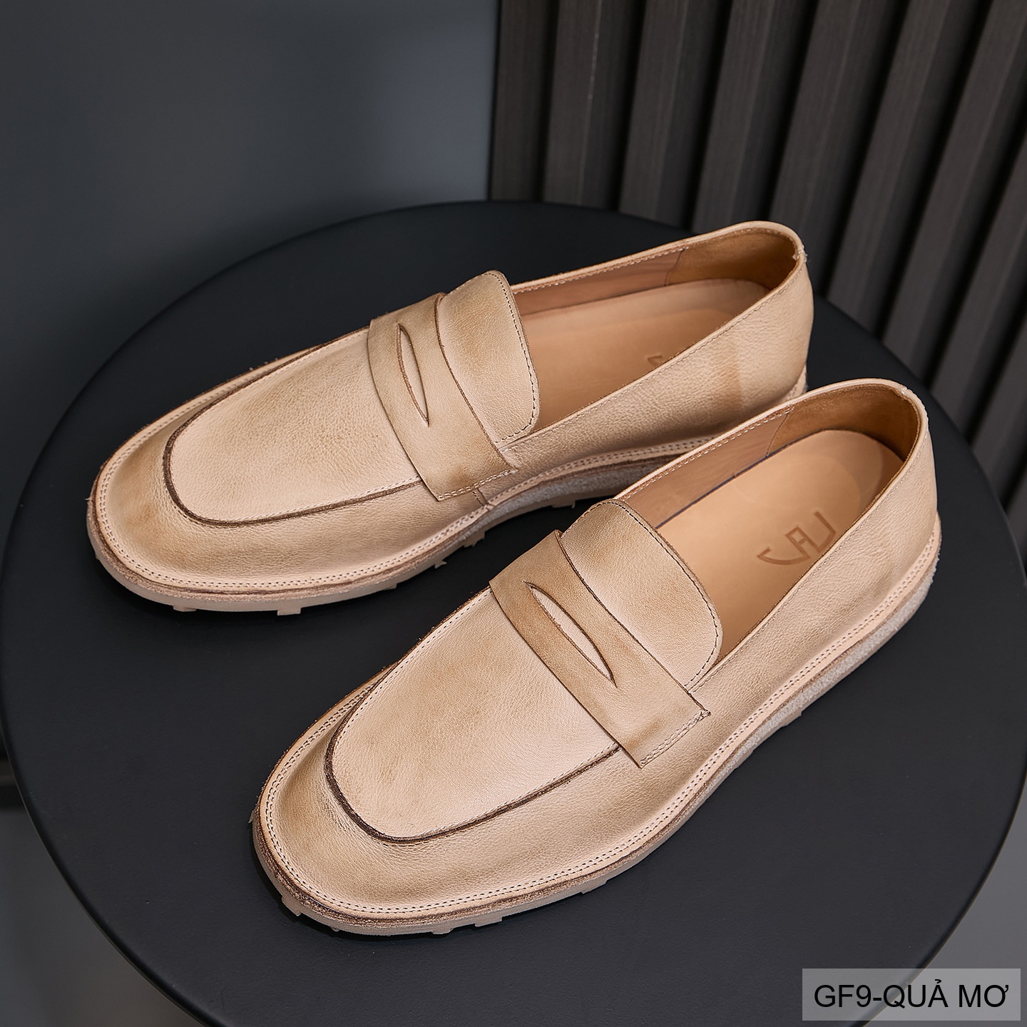 GF9 - Giày lười nam da thật phong cách retro, đế đinh tán, thoáng khí, màu trơn_thumbnail_12