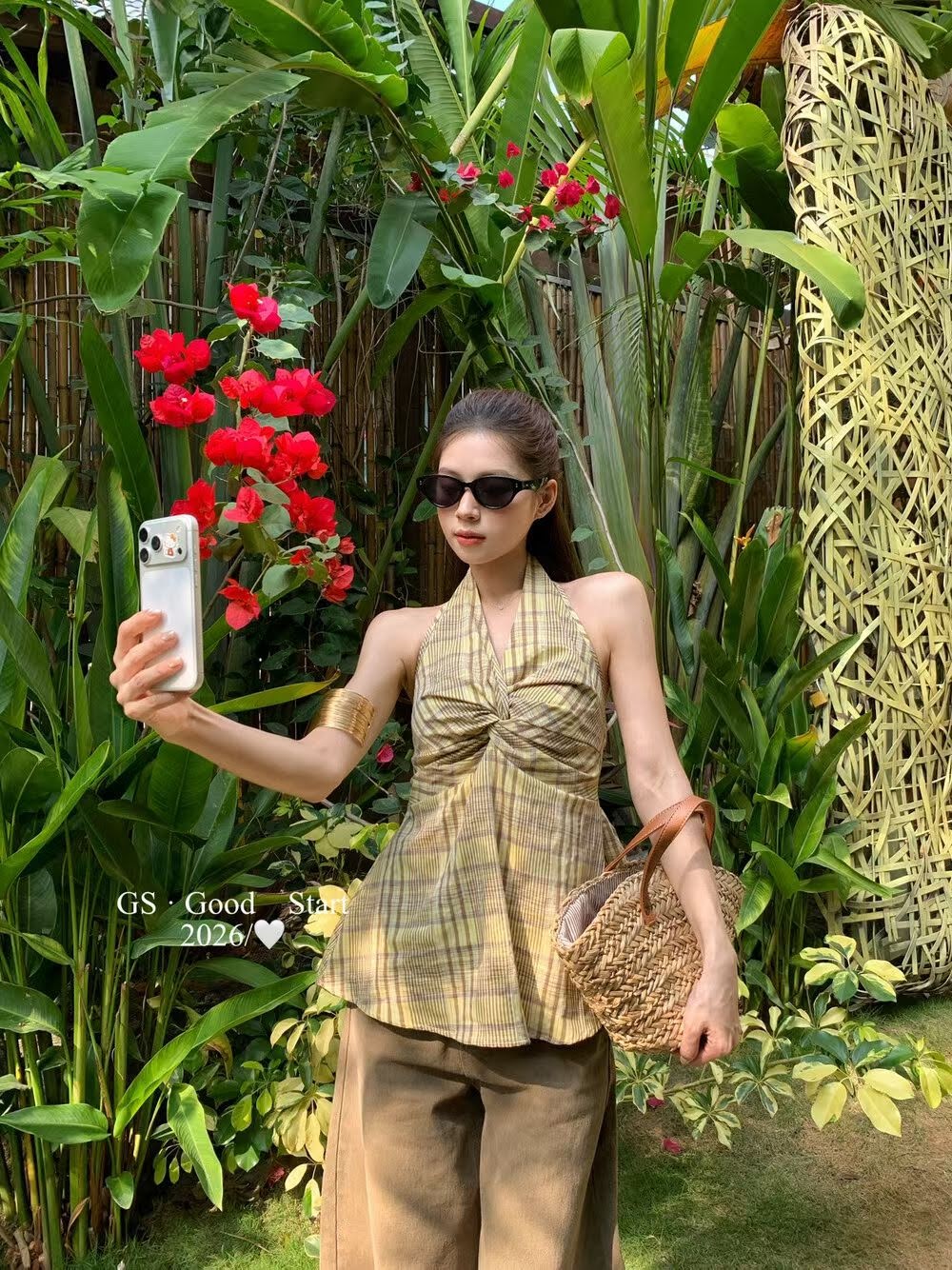 Áo sơ mi yếm caro xoắn ngực GS gấu xòe_thumbnail_5