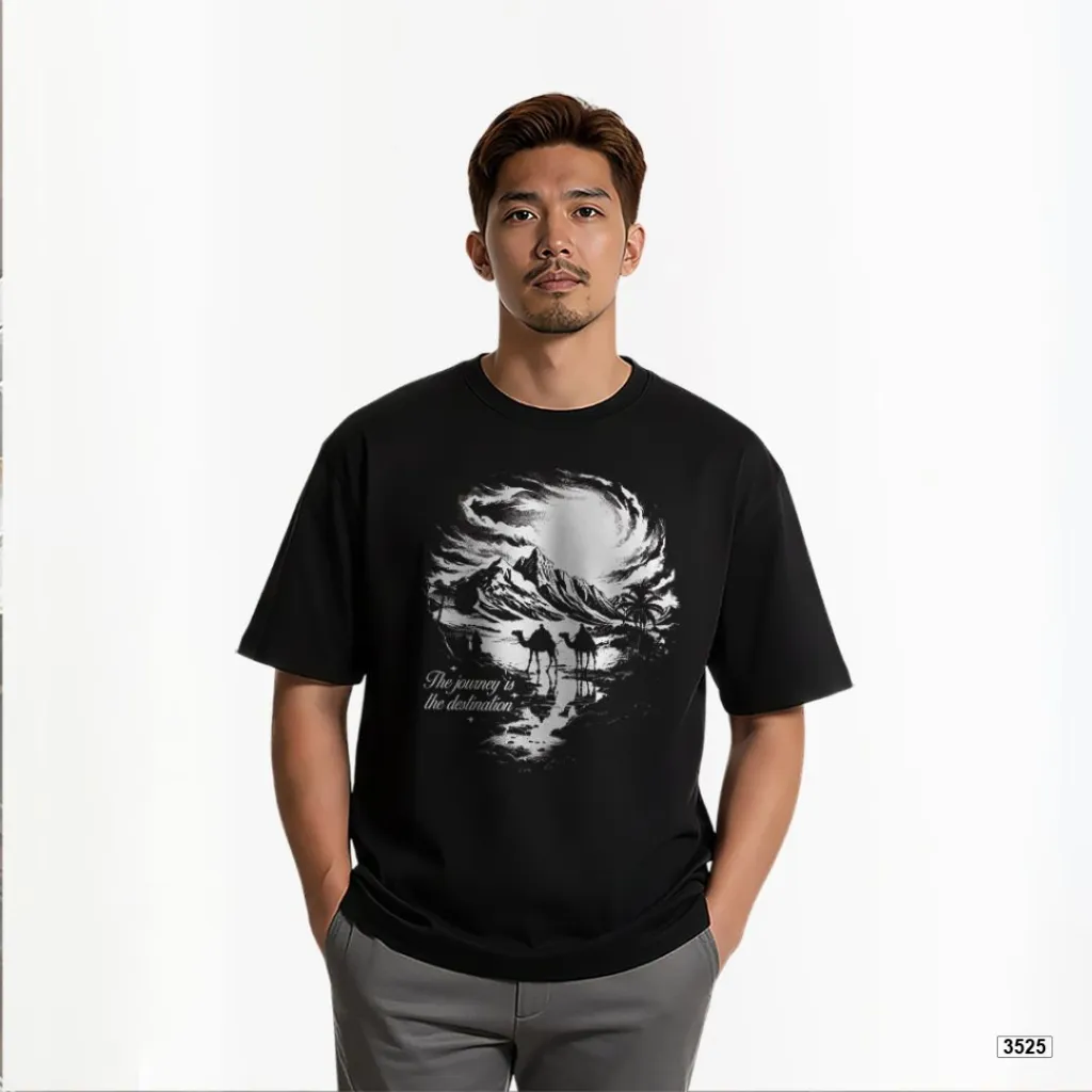 Áo thun nam form rộng classic TeePrint 3525_thumbnail_1